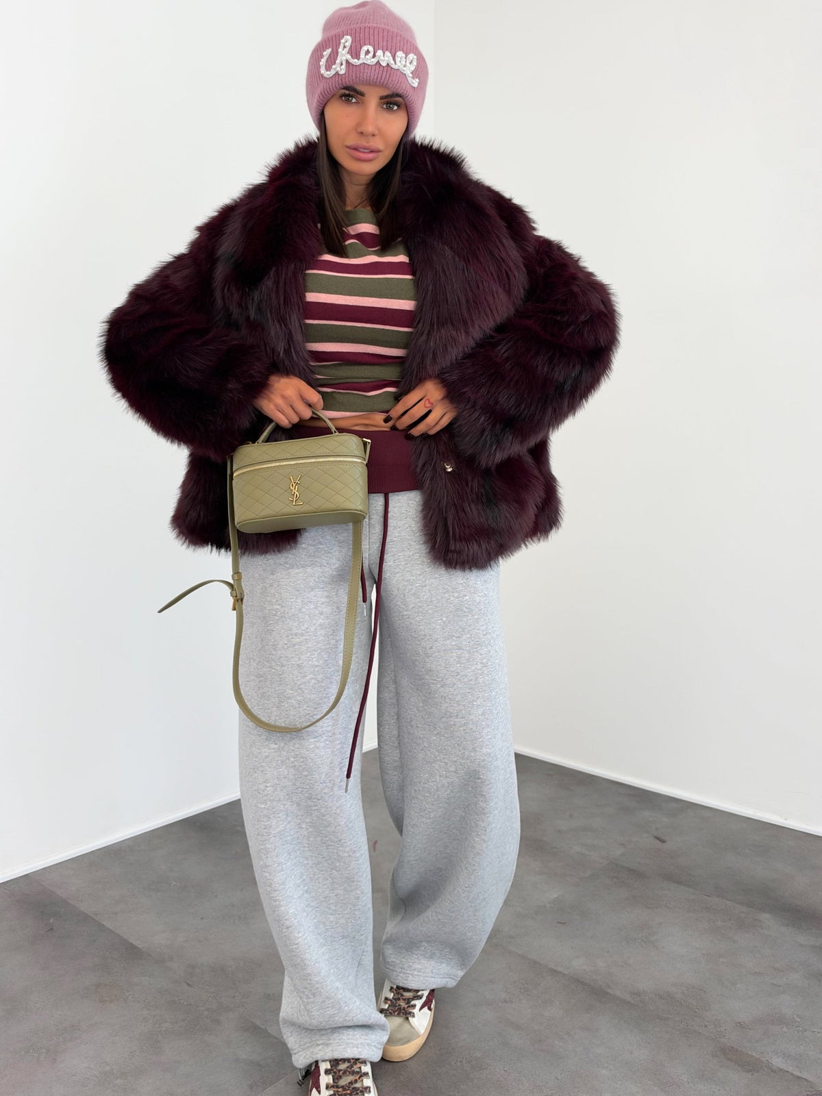 Pantalone Tuta Bicolor - Grigio Bordeaux - SAINTH