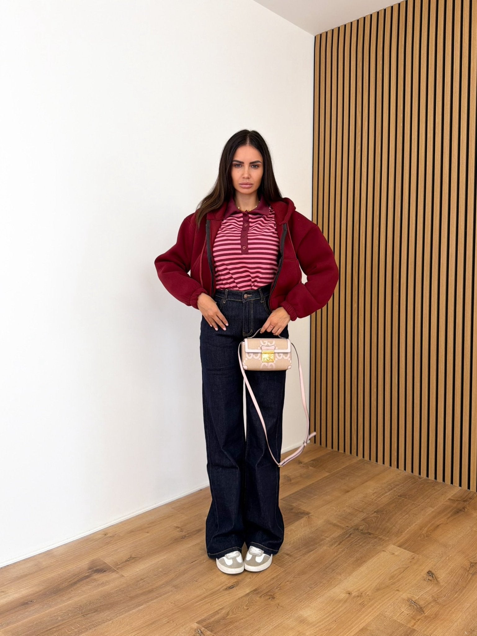 Felpa Crop - Bordeaux - SAINTH