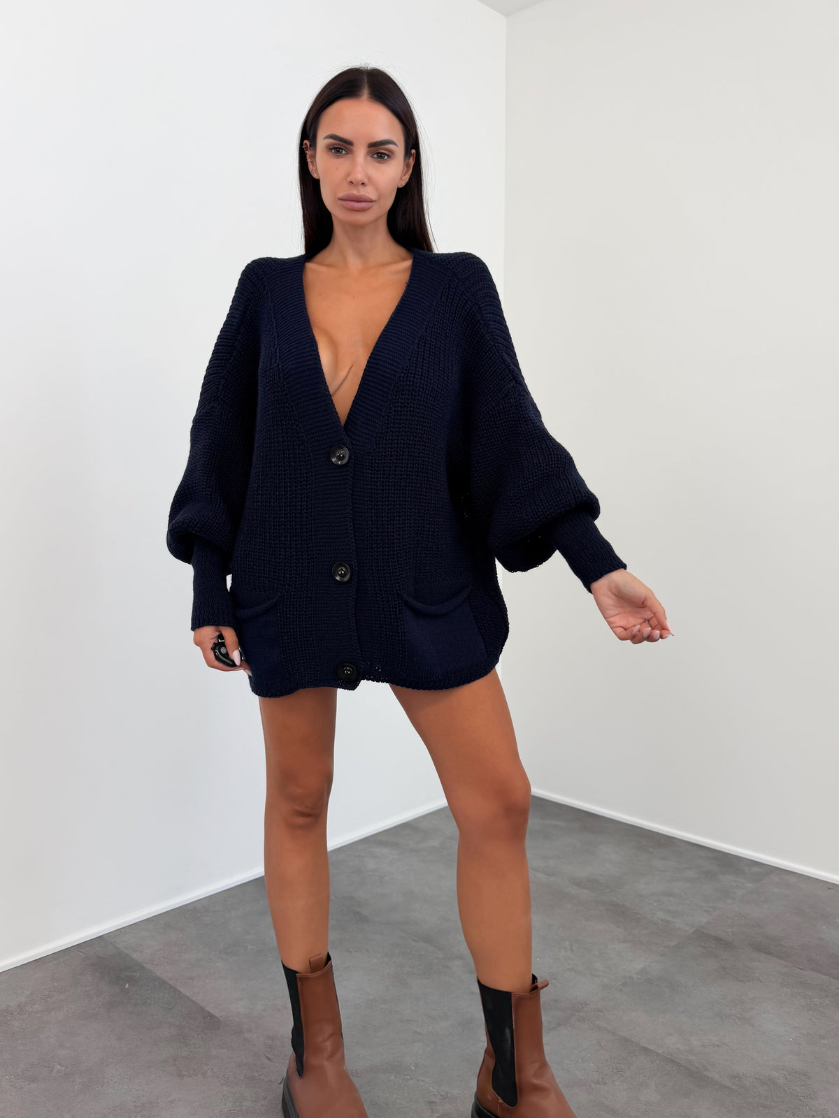 Maxi Cardigan - Blu