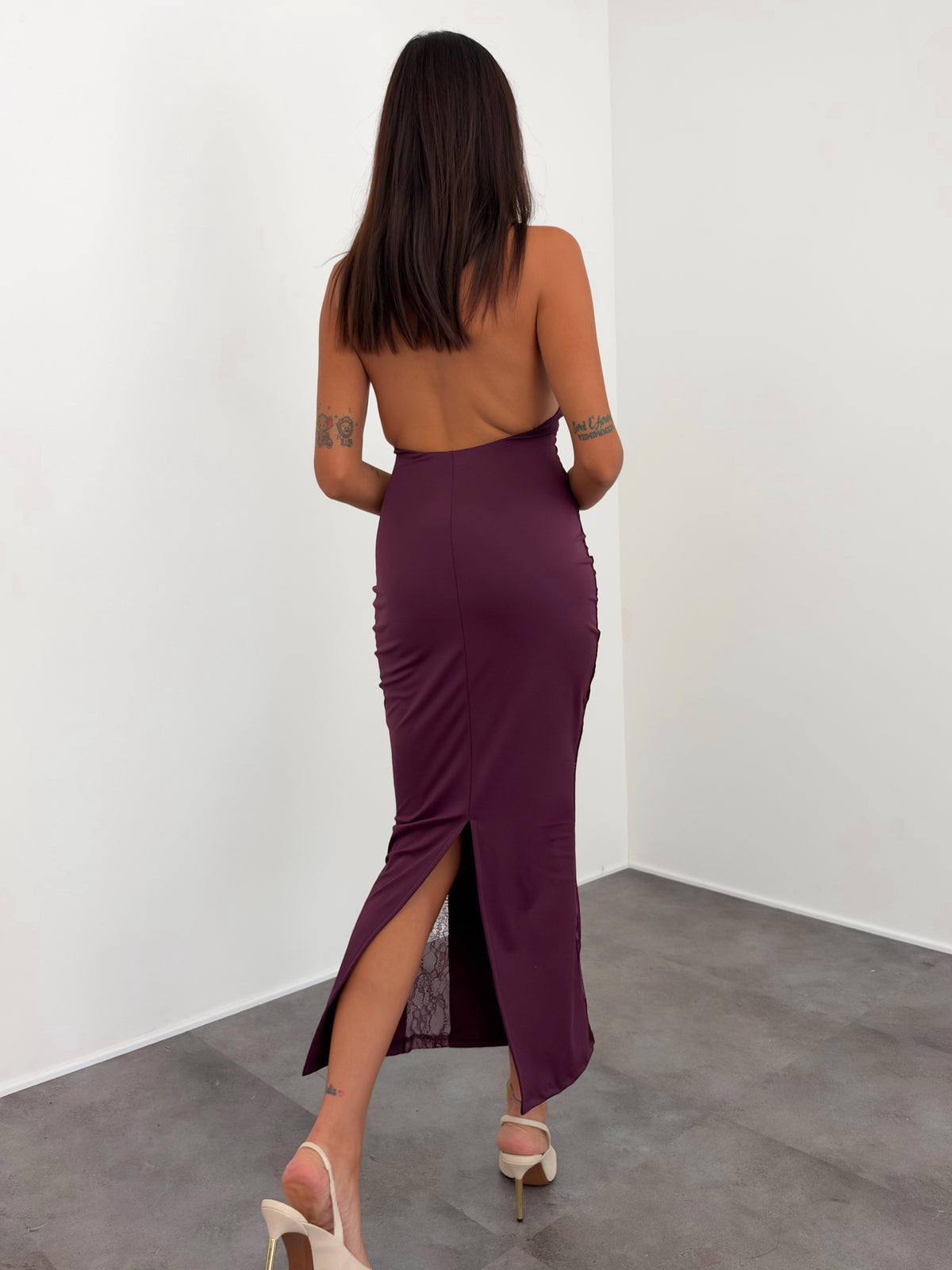 Abito Mesh - Bordeaux