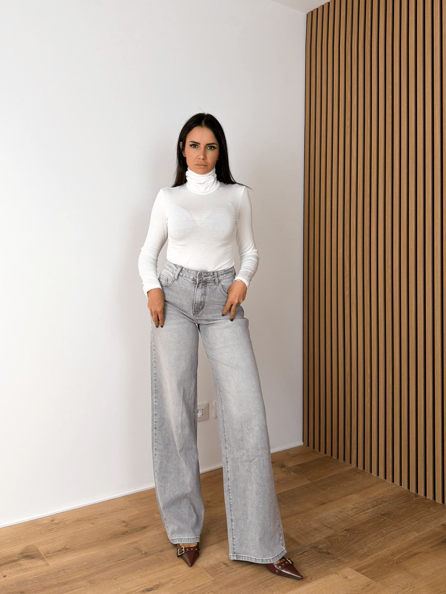Jeans Palazzo - Grigio - SAINTH