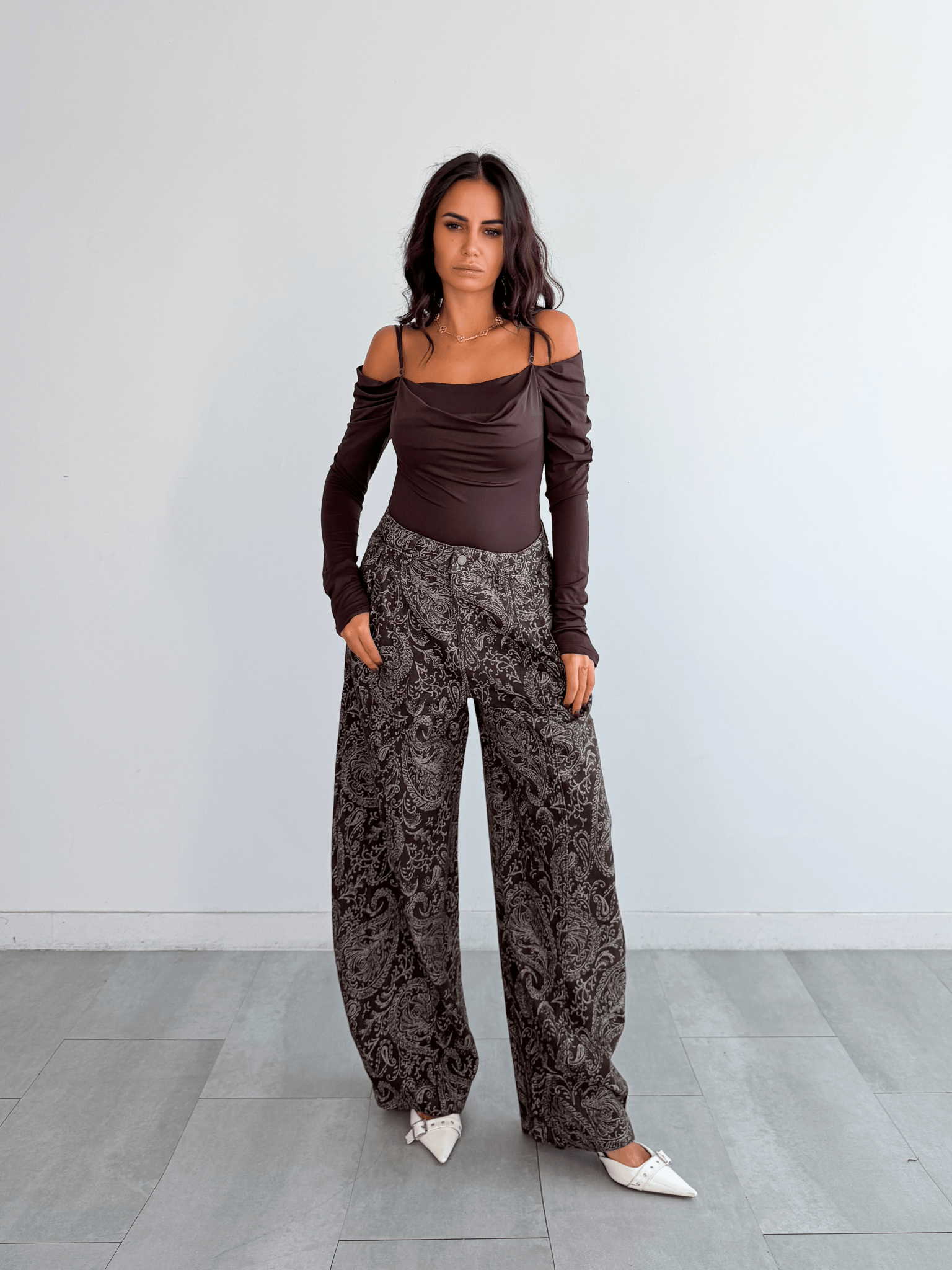 Maglietta Asimmetrica - Marrone - SAINTH