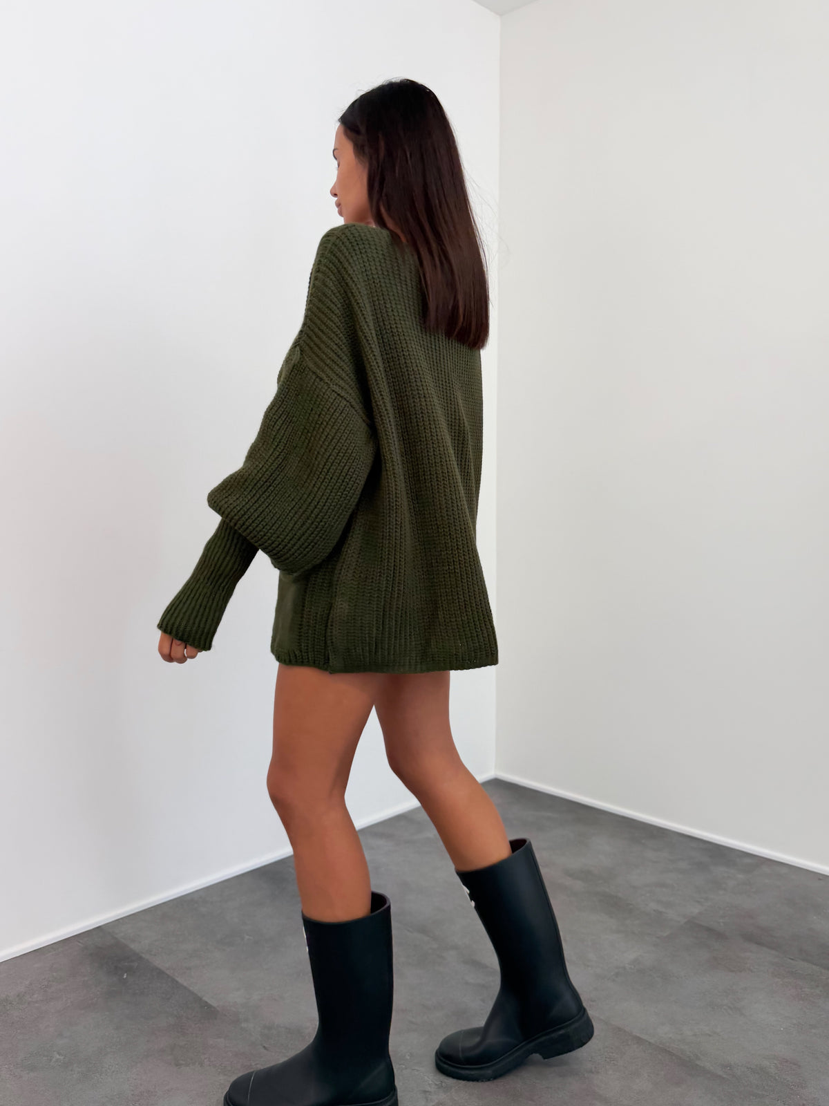 Maxi Cardigan - Army Green