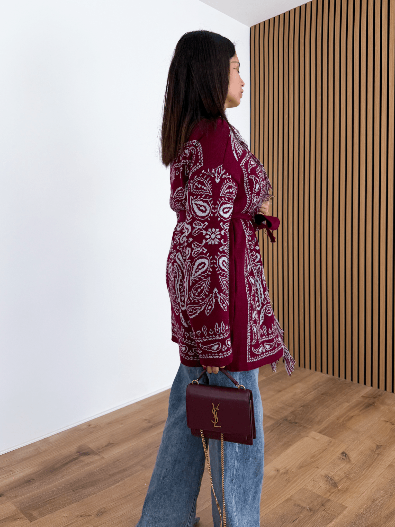 Cardigan Azteco - Bordeaux - SAINTH