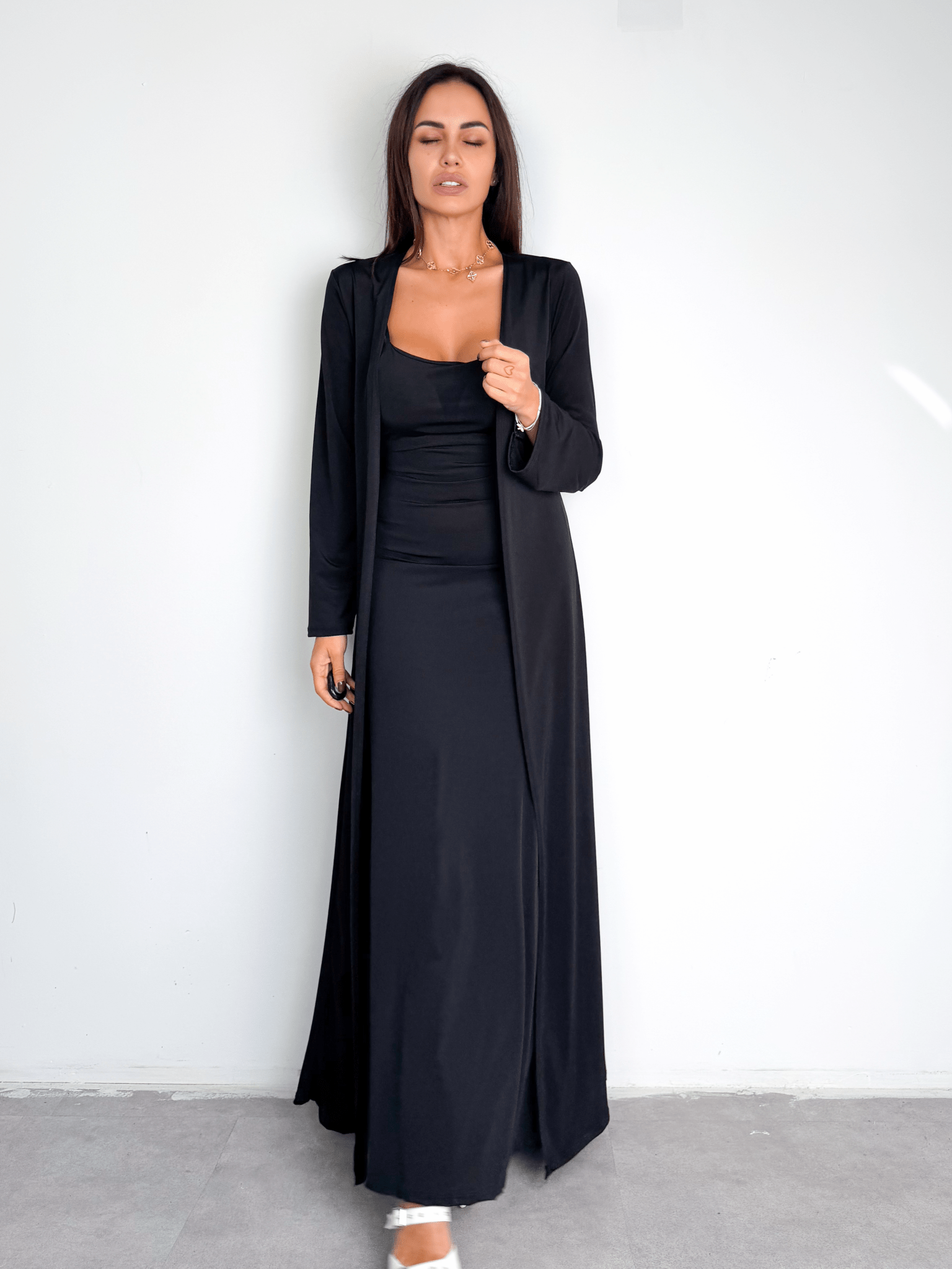 Set Abito + Cardigan - Nero - SAINTH