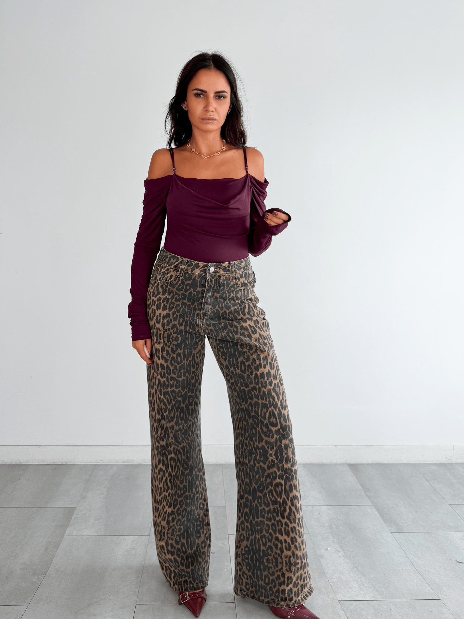 Jeans Leopard - Marrone - SAINTH