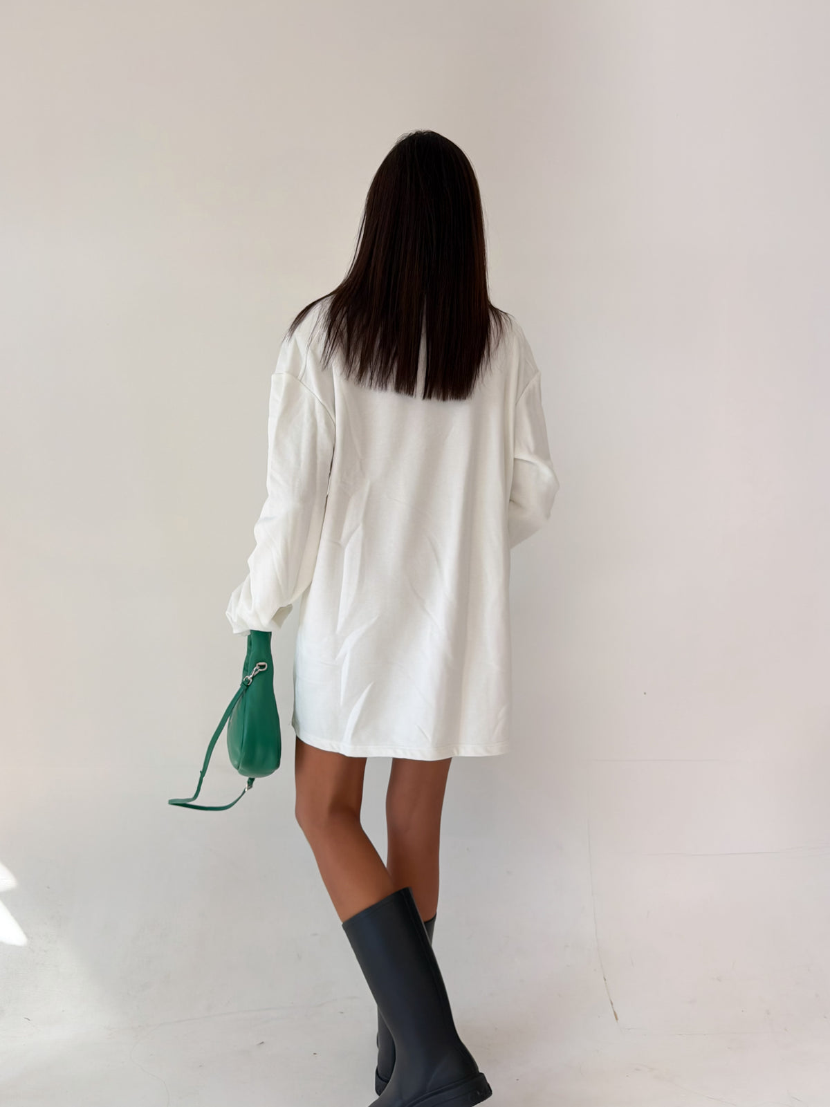 Felpa Maxi Spalla - Bianca