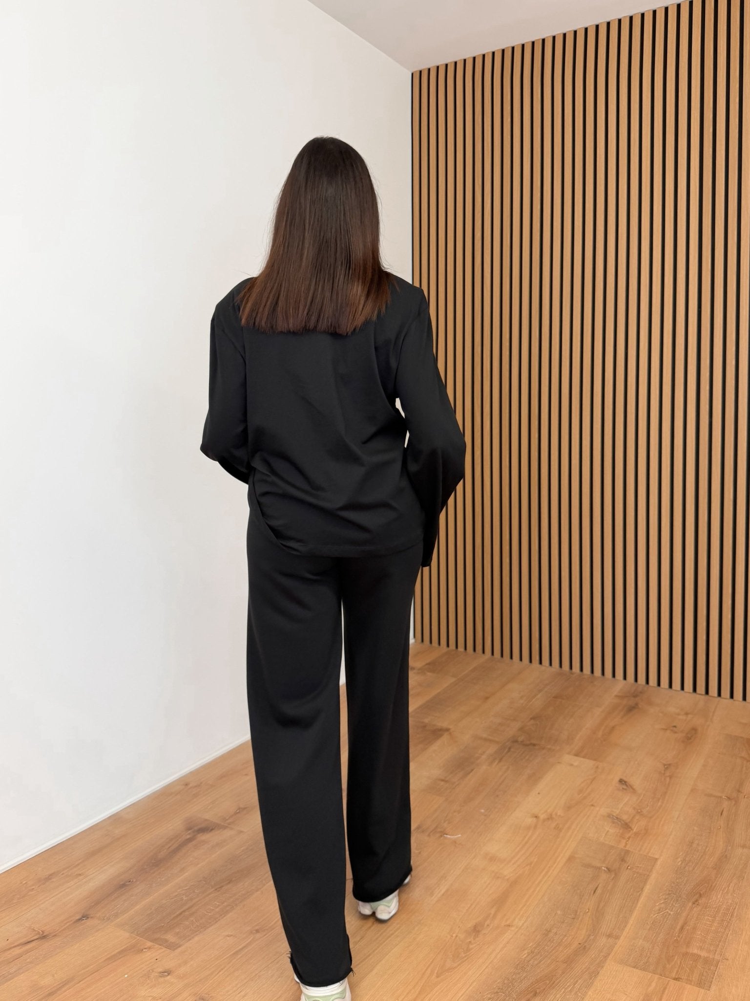 Pantalone Tuta Palazzo - Nero - SAINTH