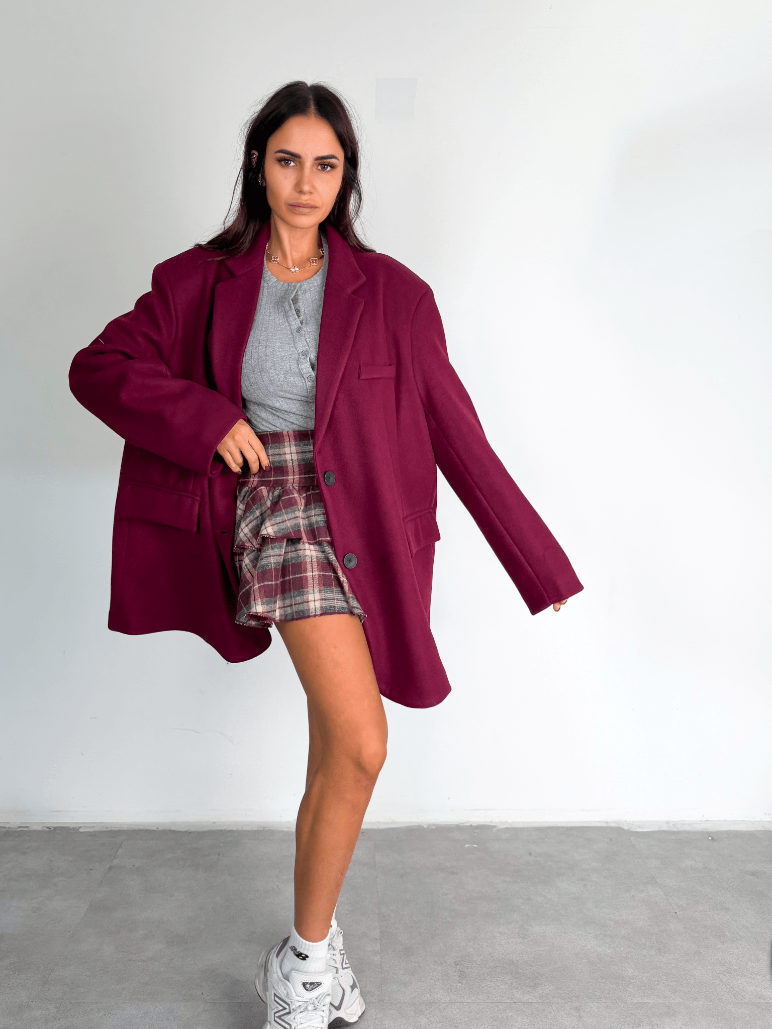 Pantagonna Blaze Tartan - Bordeaux - SAINTH