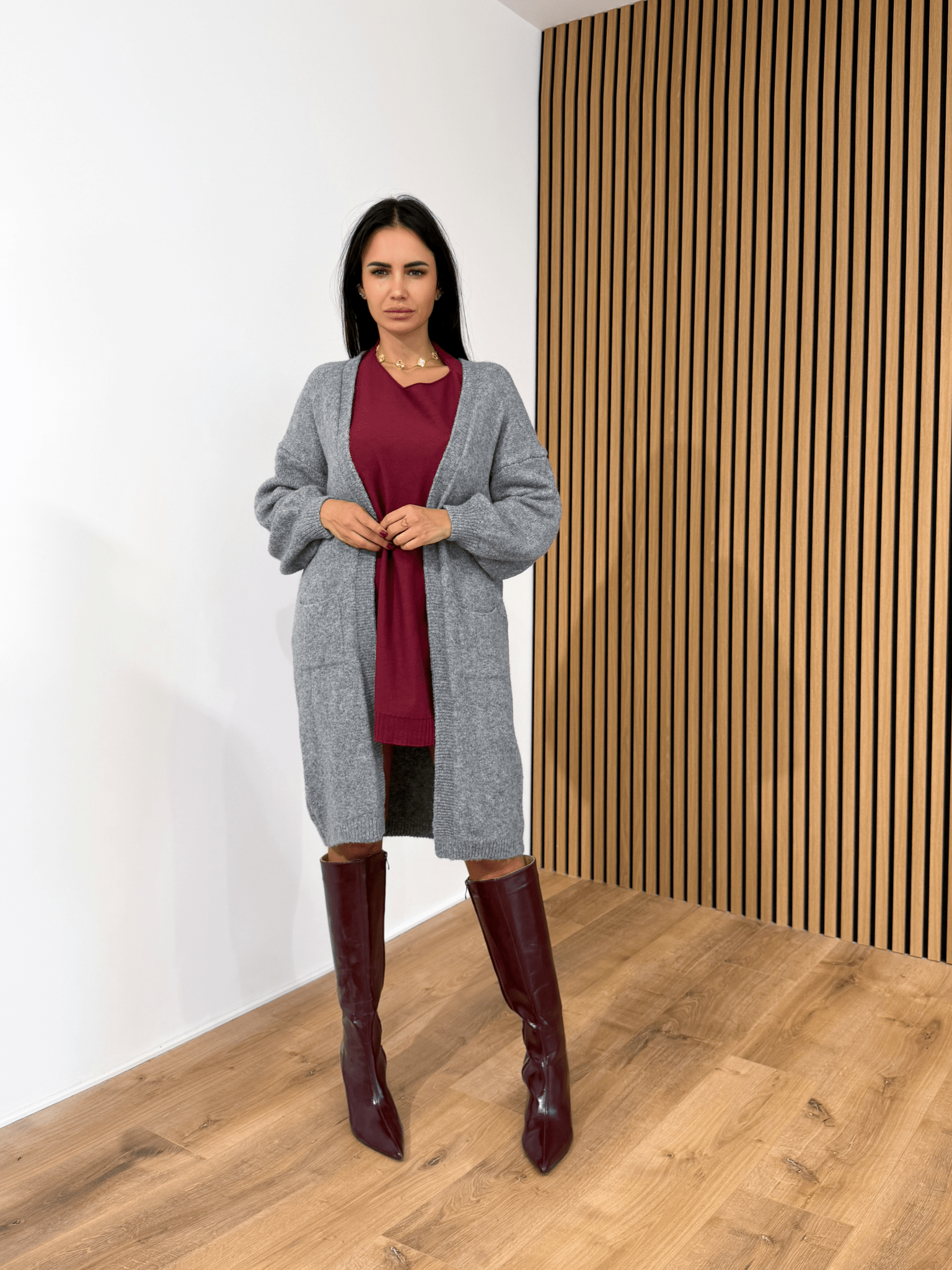 Cardigan Cocoon - Grigio - SAINTH