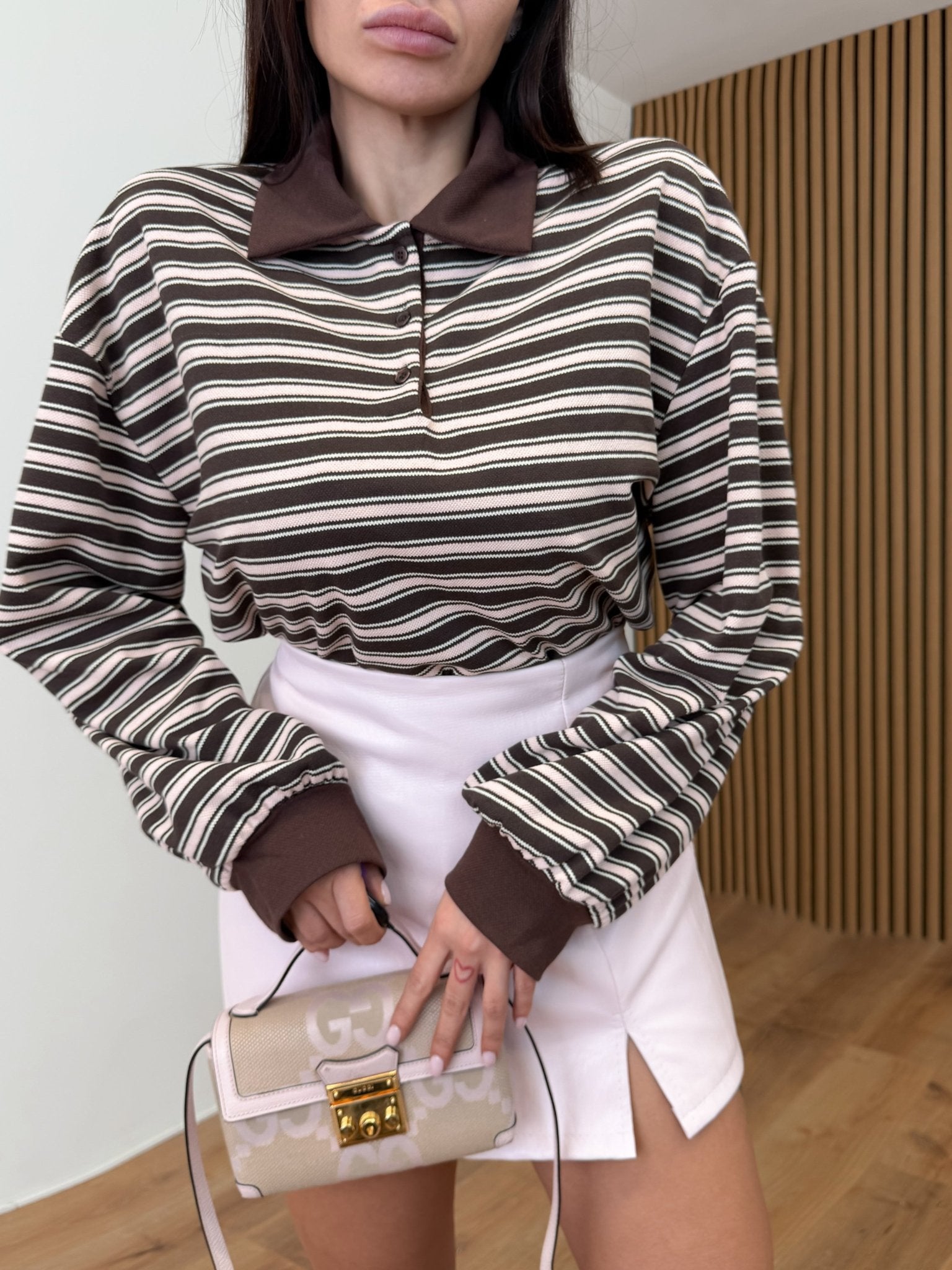 Polo Lineare - Marrone e Rosa - SAINTH