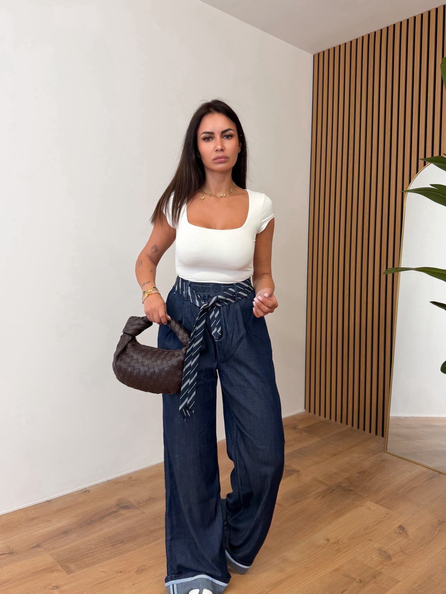 Pantalone F32663 - Denim Scuro - SAINTH