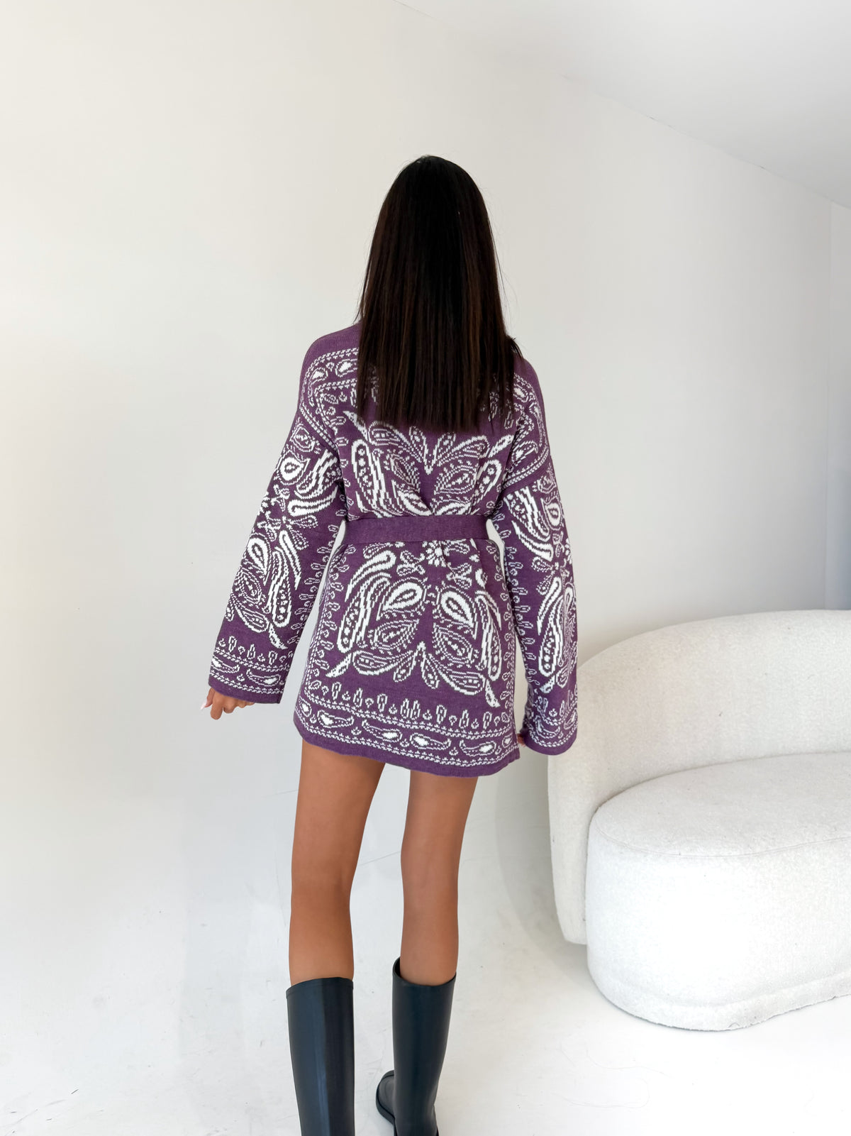 Cardigan Azteco - Viola