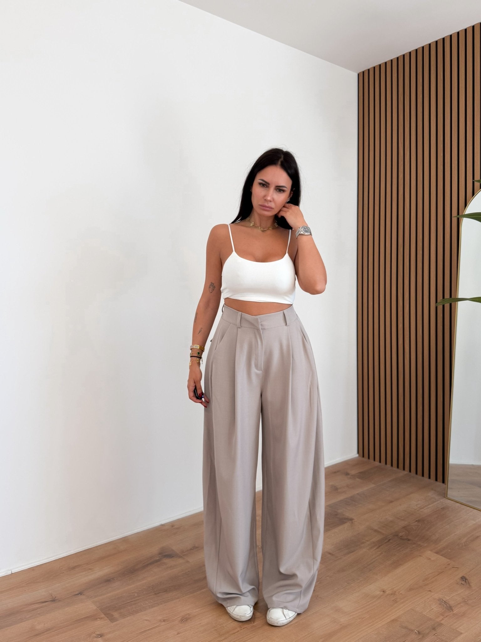 Pantalone Stiletto - Beige - SAINTH