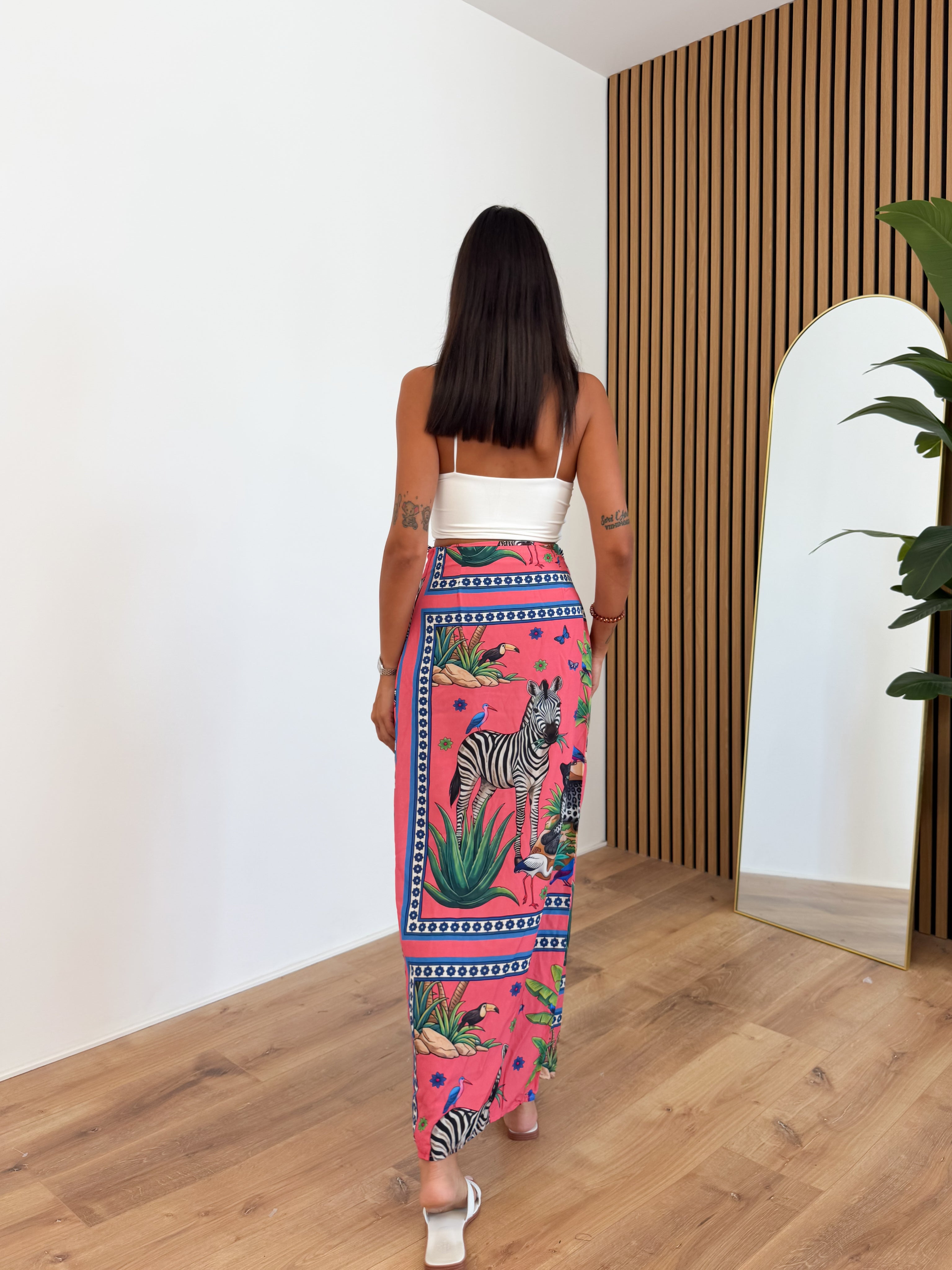 Gonna Pareo Long - Fucsia Zebre