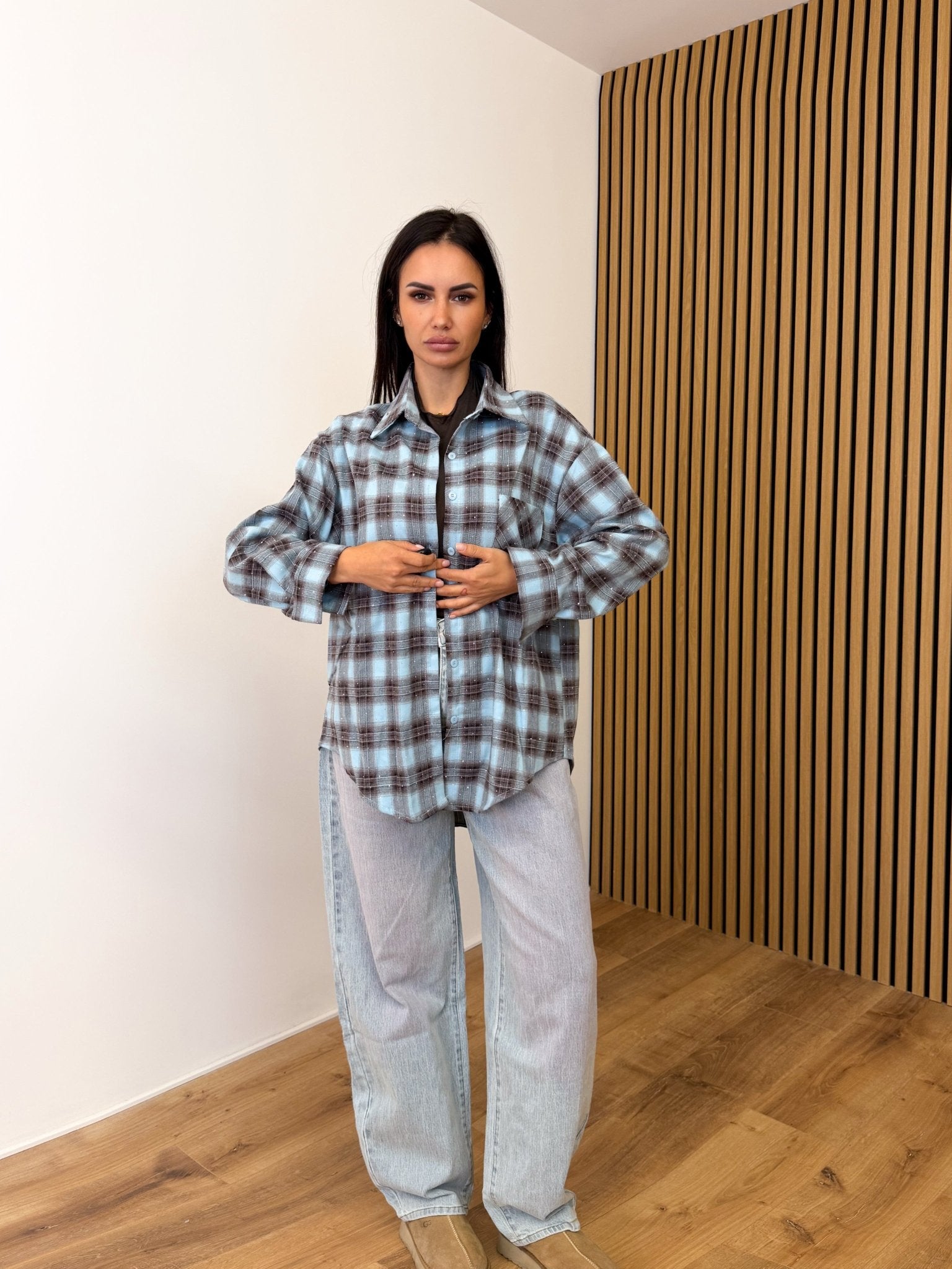 Maxi Camicia Other - Celeste - SAINTH