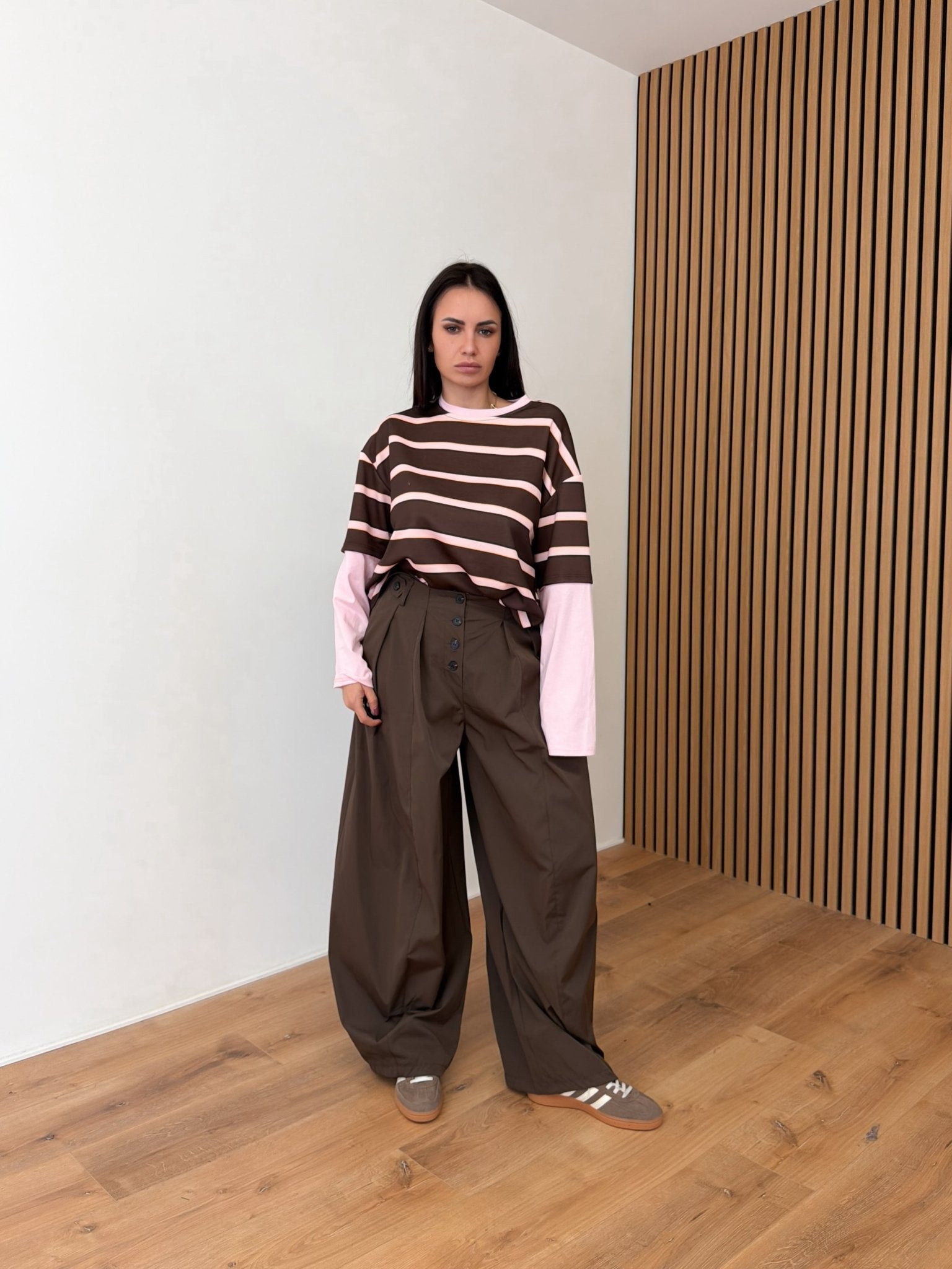 Maglia Skater - Marrone e Rosa - SAINTH