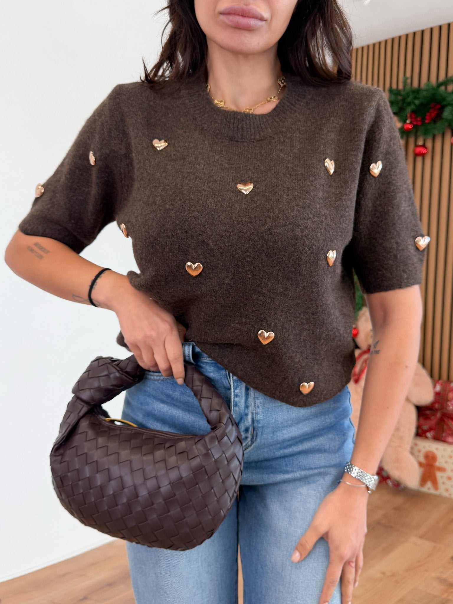 Pull Cuore Metallico - Marrone - SAINTH