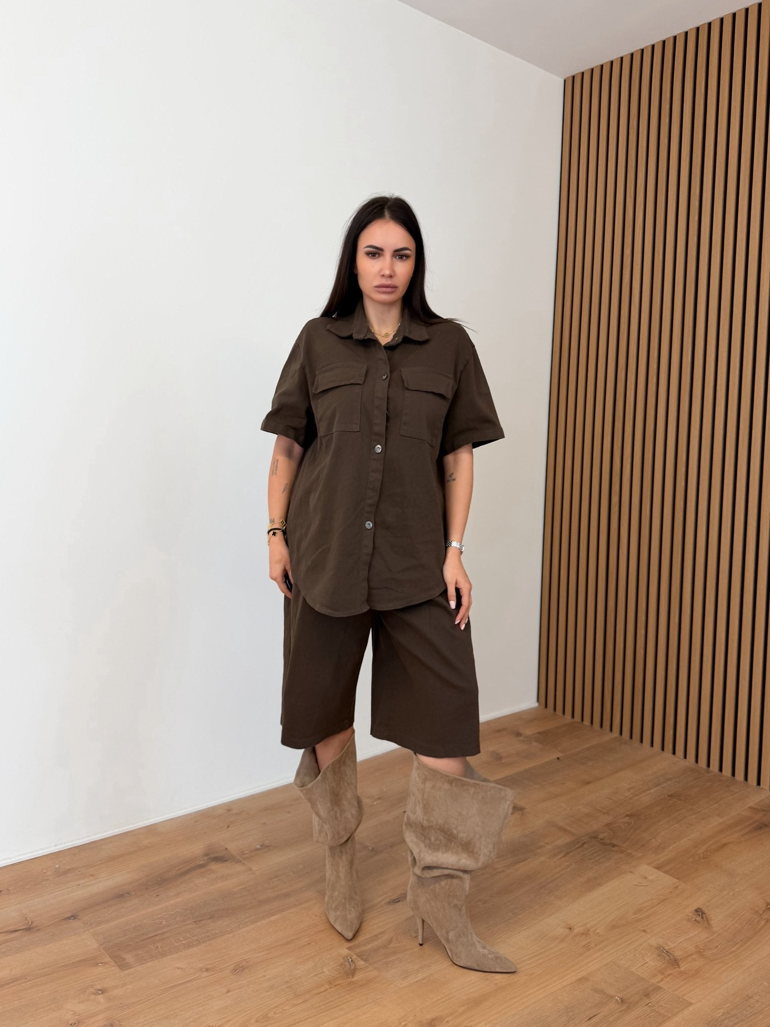 Camicia Nomad - Marrone - SAINTH