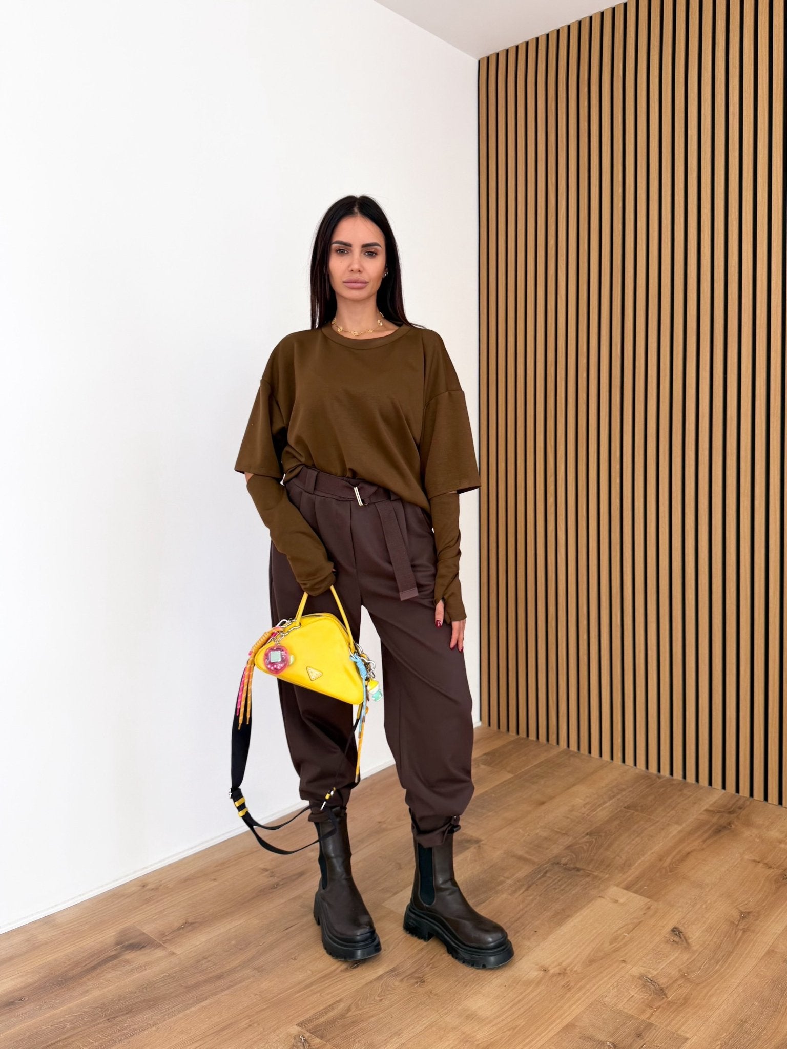 Maxi Maglia Doppia Manica - Marrone - SAINTH