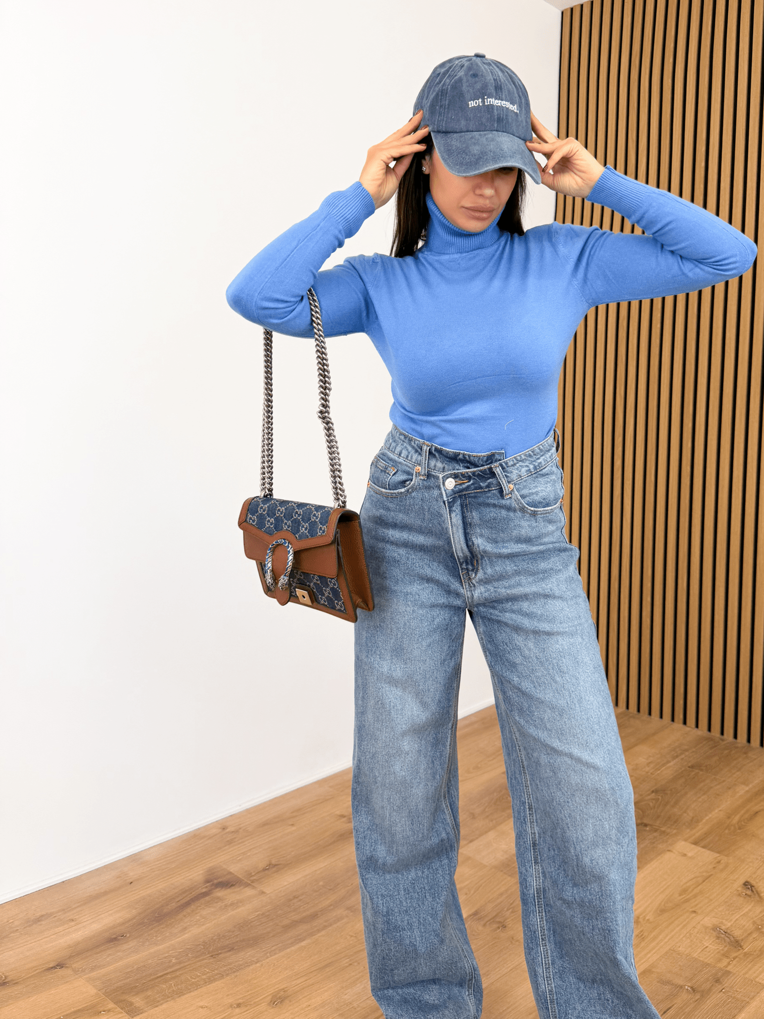 Pull Collo Alto - Azzurro - SAINTH