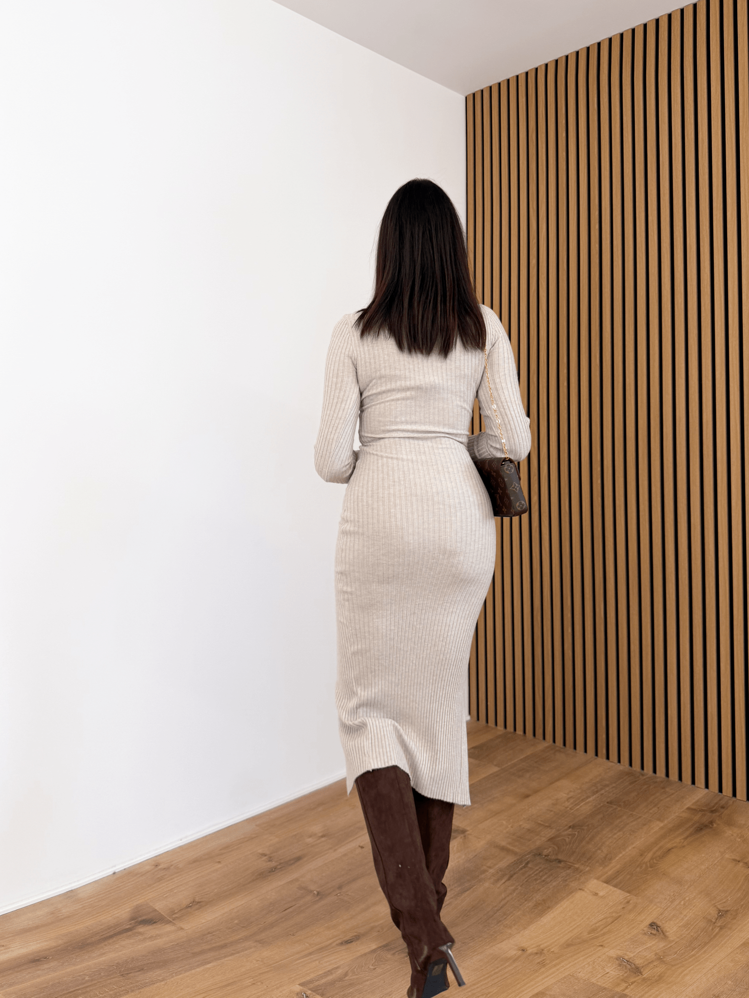 Pull Abito Décolleté - Beige - SAINTH