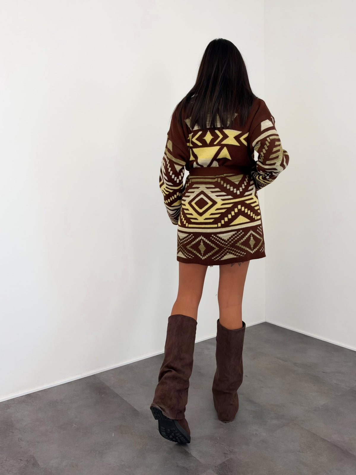 Cardigan Kaya - Marrone Giallo - SAINTH