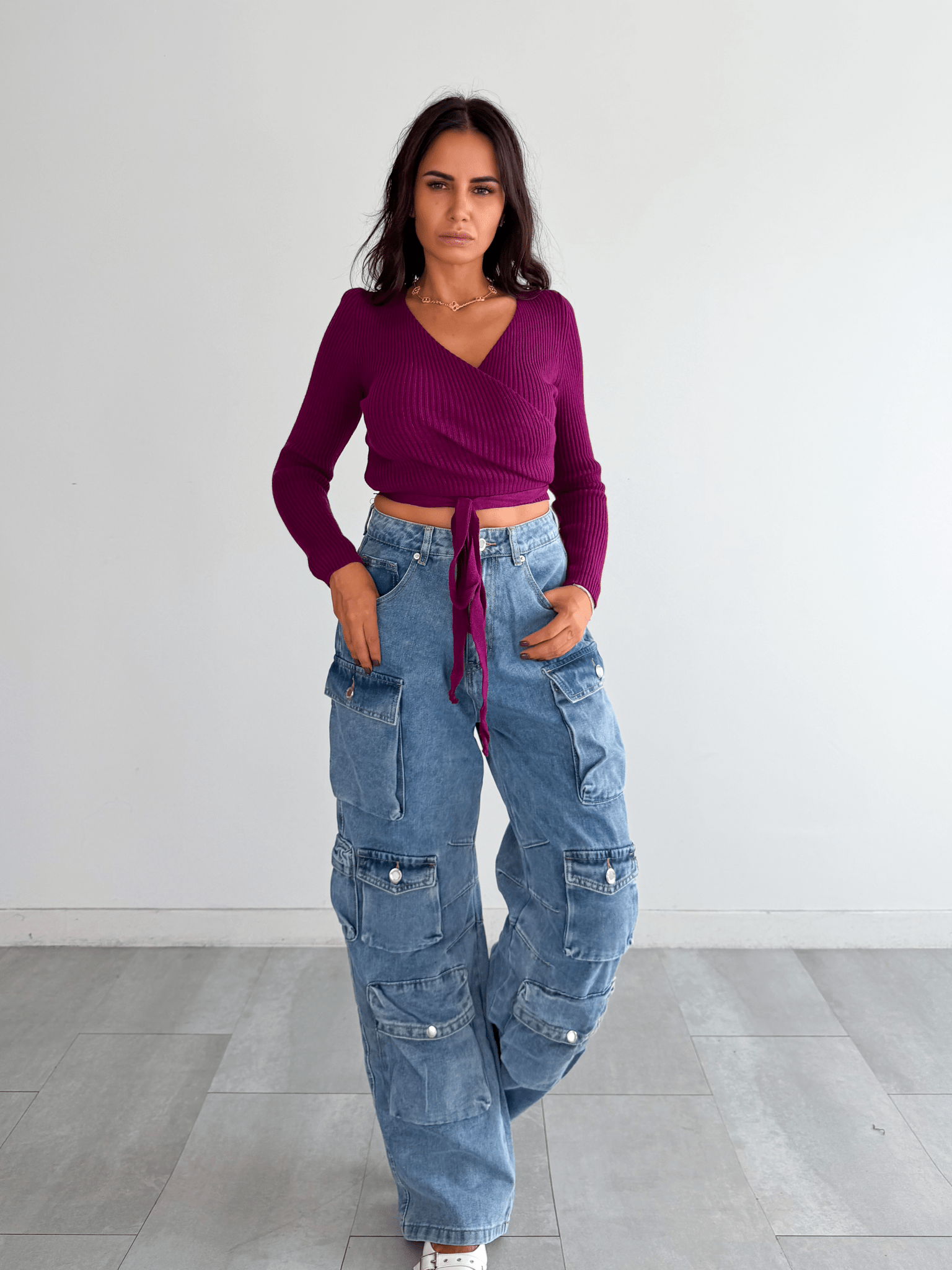 Pantalone Cargo Solution - Blu - SAINTH