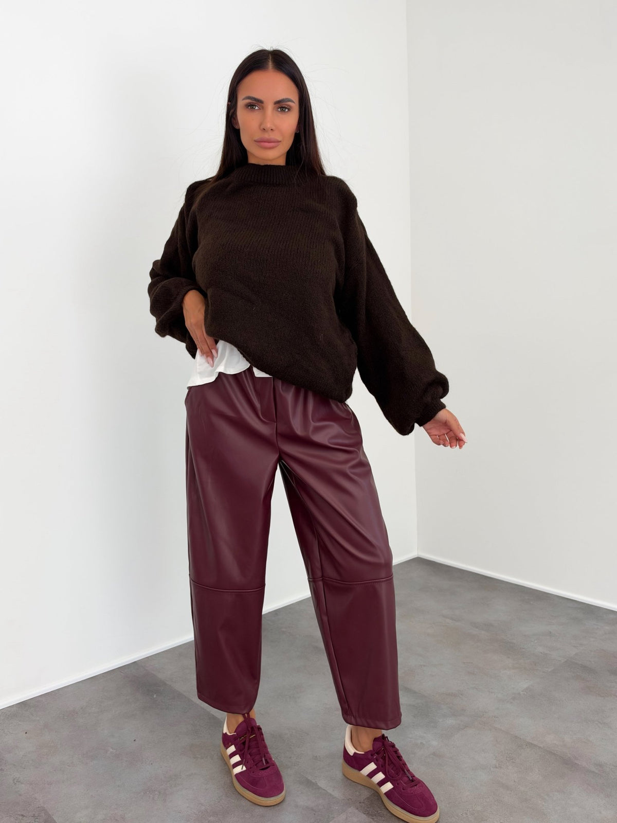 Pantalone Energy Ecopelle - Bordeaux - SAINTH