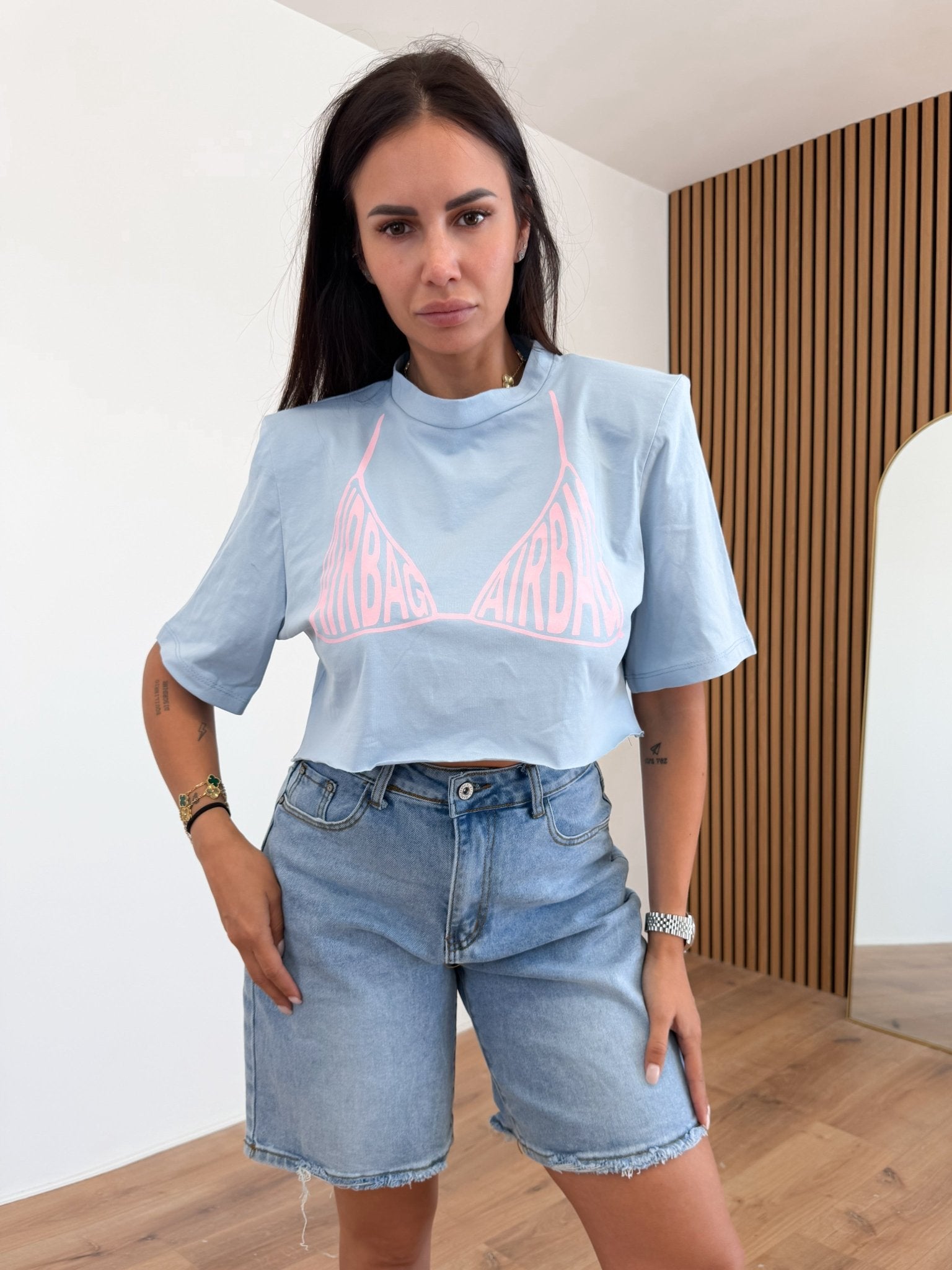 Maxi Crop AirBag - Celeste - SAINTH