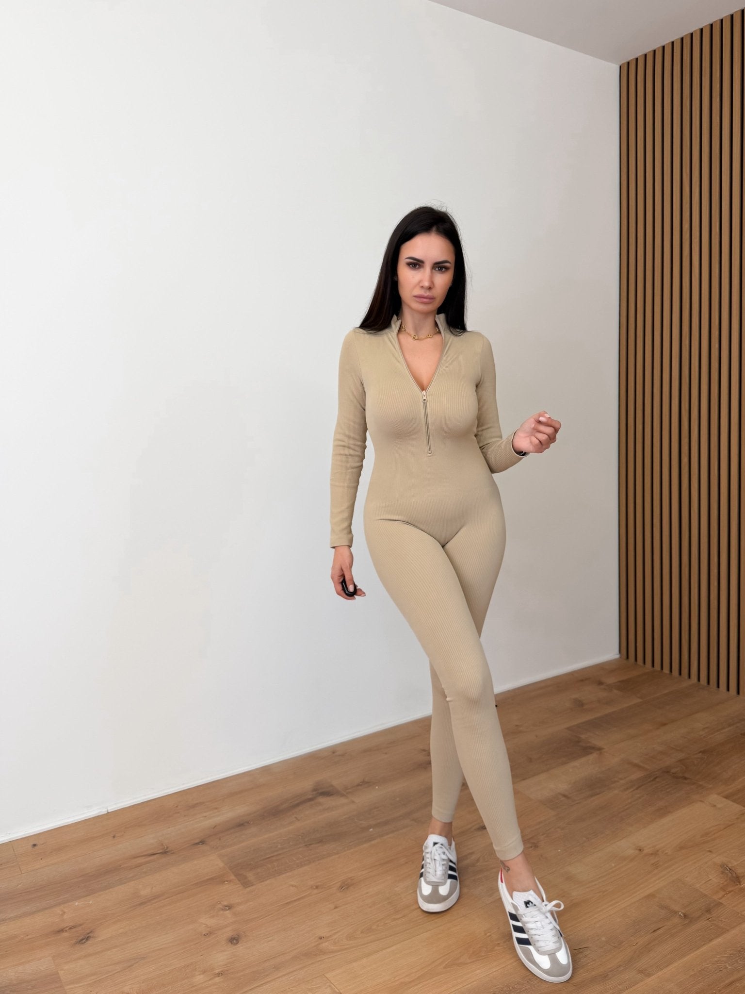 Tuta Contenitiva Zip - Beige - SAINTH