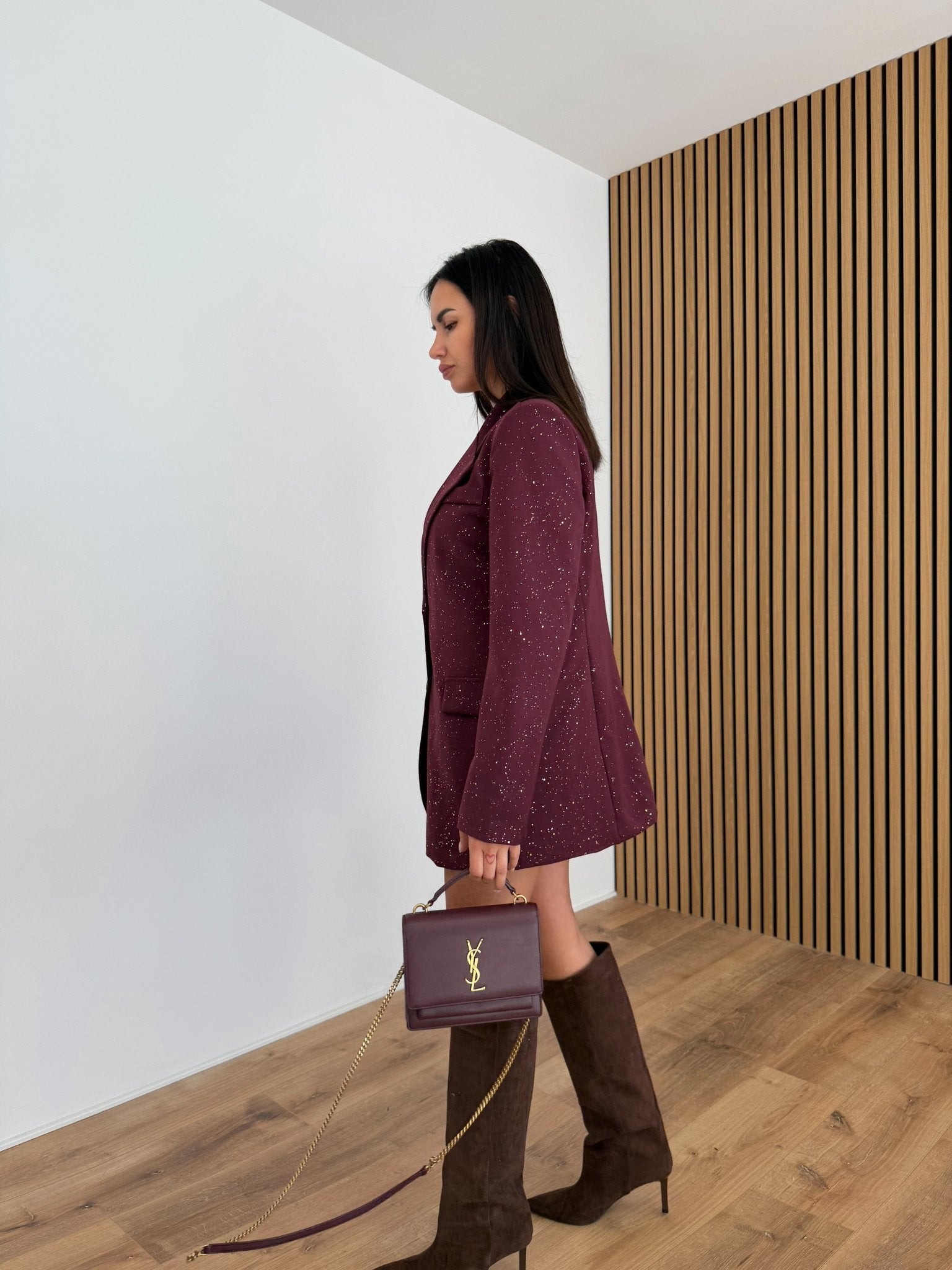 Blazer Simply Over Scaj - Bordeaux - SAINTH