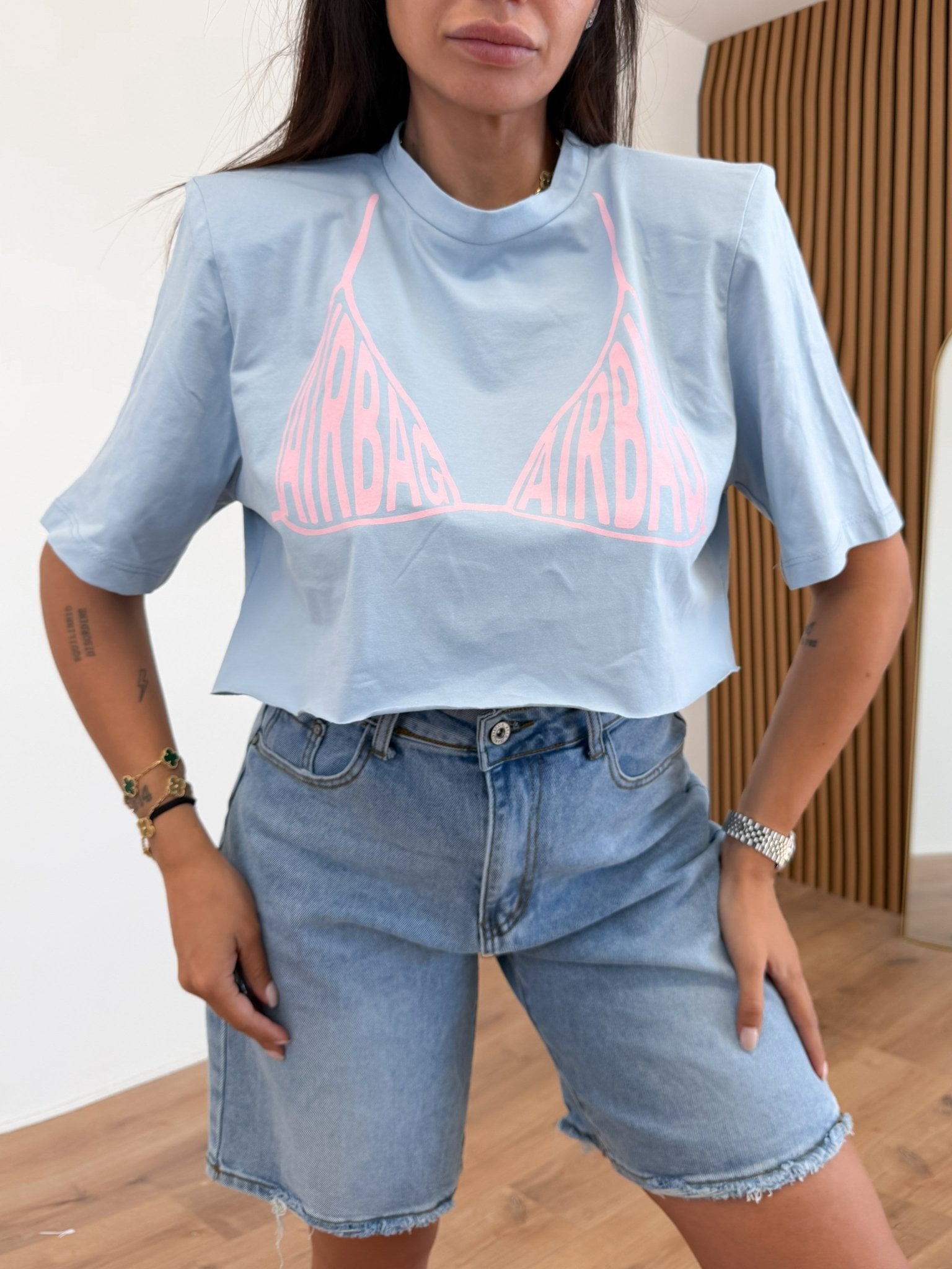 Maxi Crop AirBag - Celeste - SAINTH