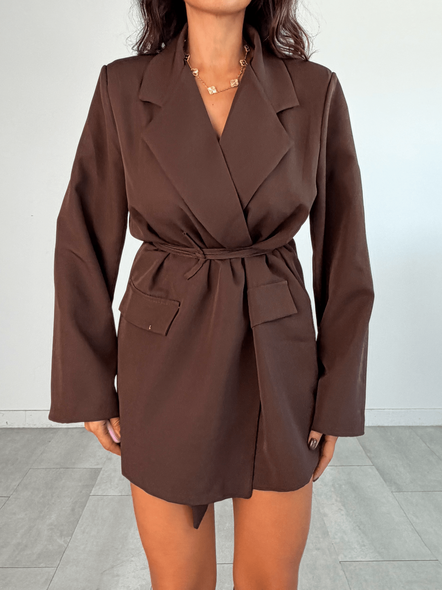 Abito Blazer Chic - Marrone - SAINTH