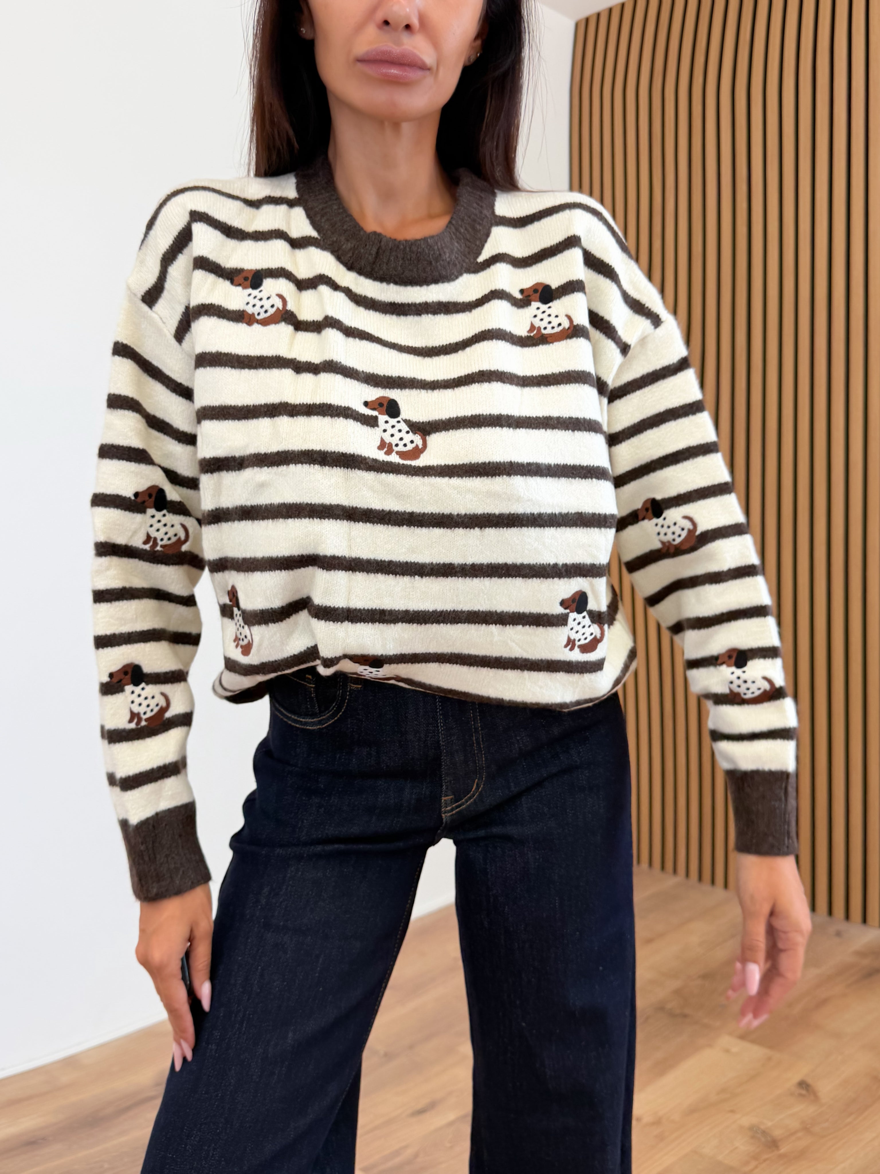 Pull Betty - Bianco Marrone