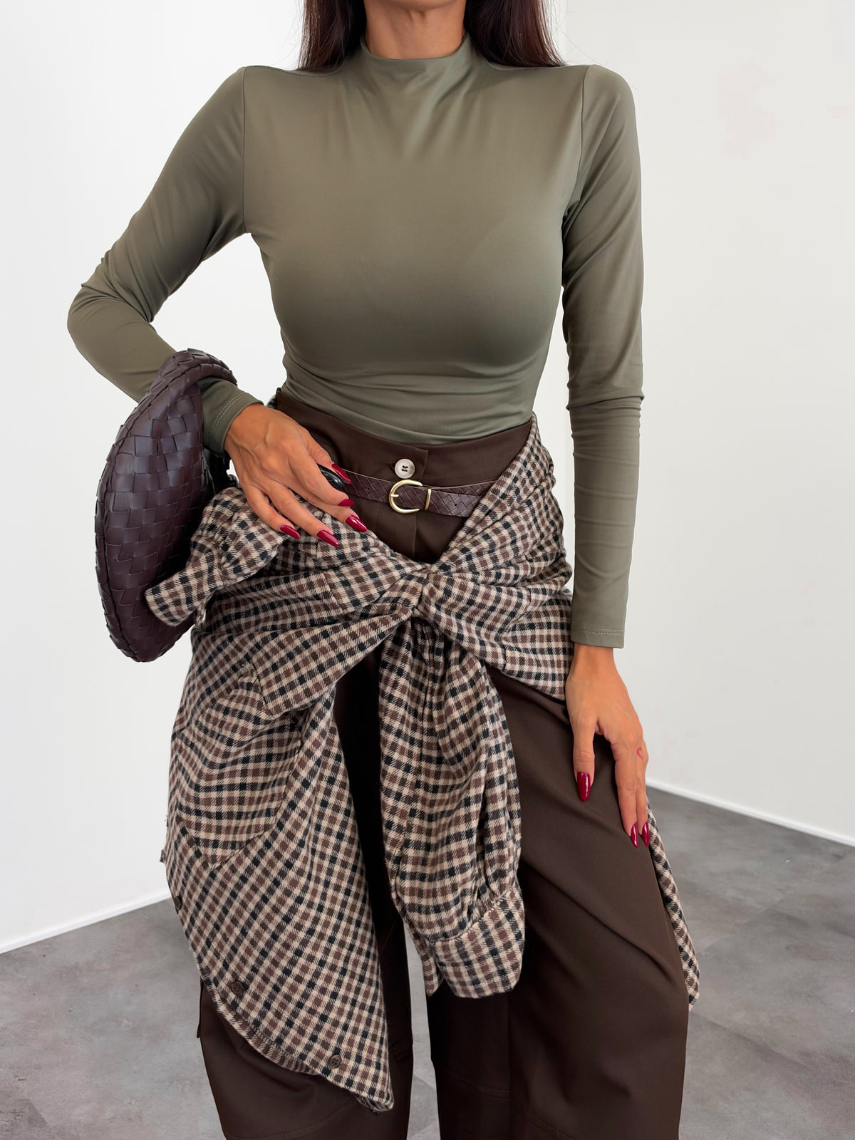 Camicia Factory Quadretti - Marrone Burro