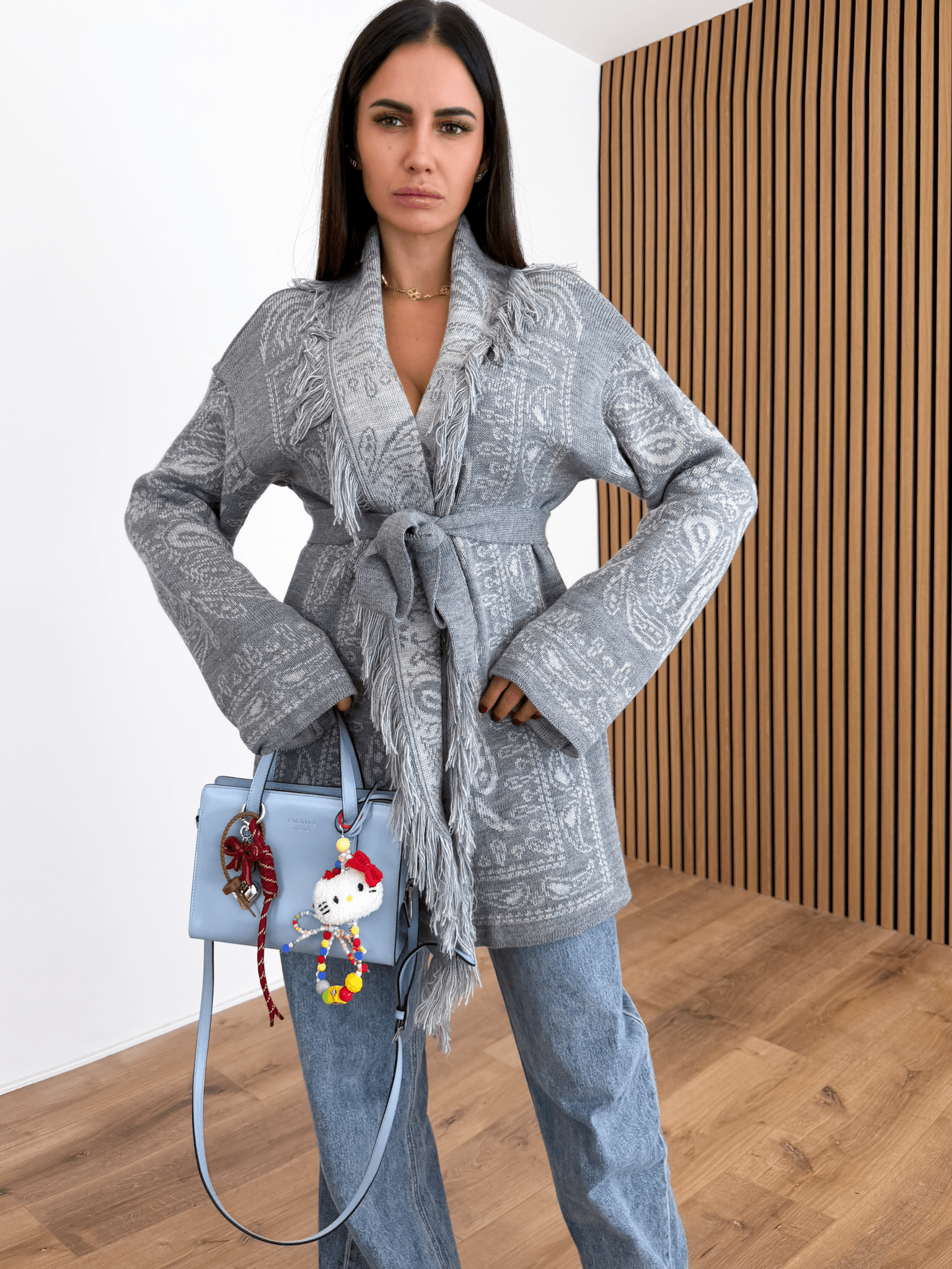 Cardigan Azteco - Grigio - SAINTH