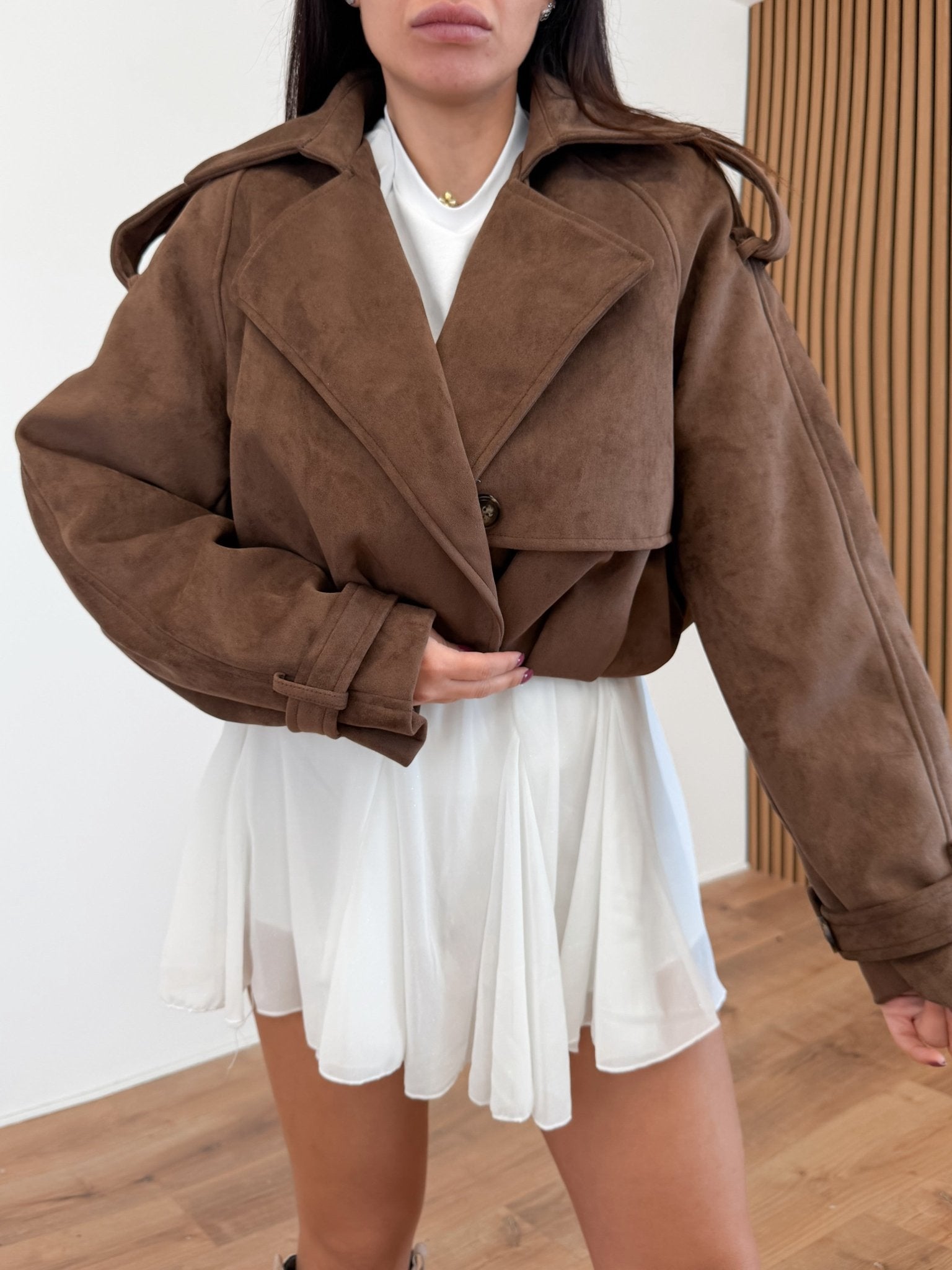 Giacca Suede Armor - Marrone - SAINTH