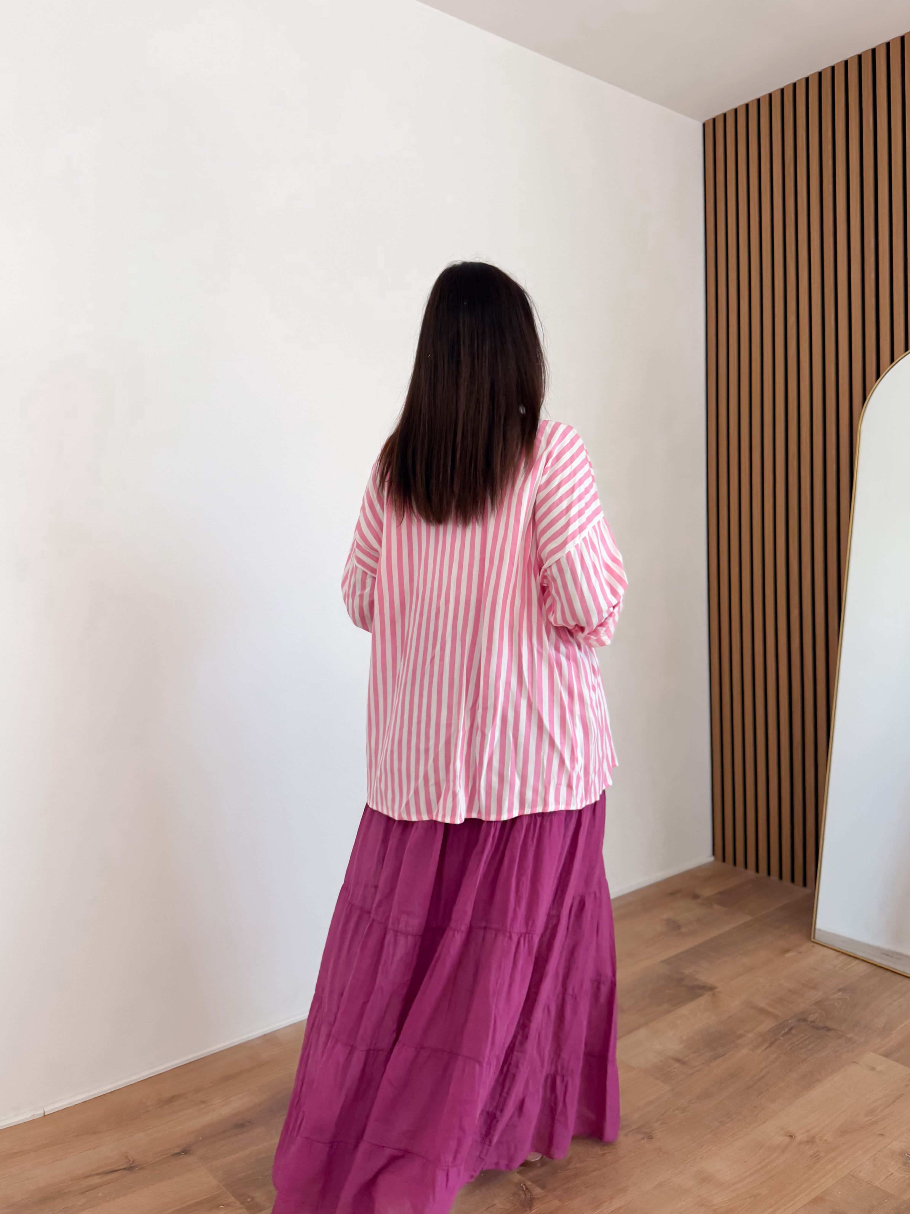 Camicia Stripe - Rosa