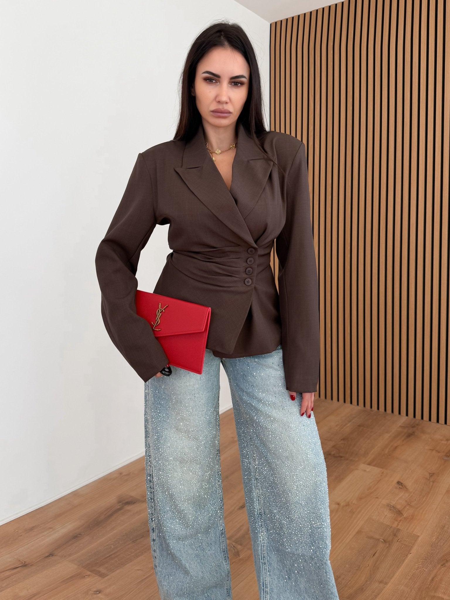 Blazer Corsett - Marrone - SAINTH