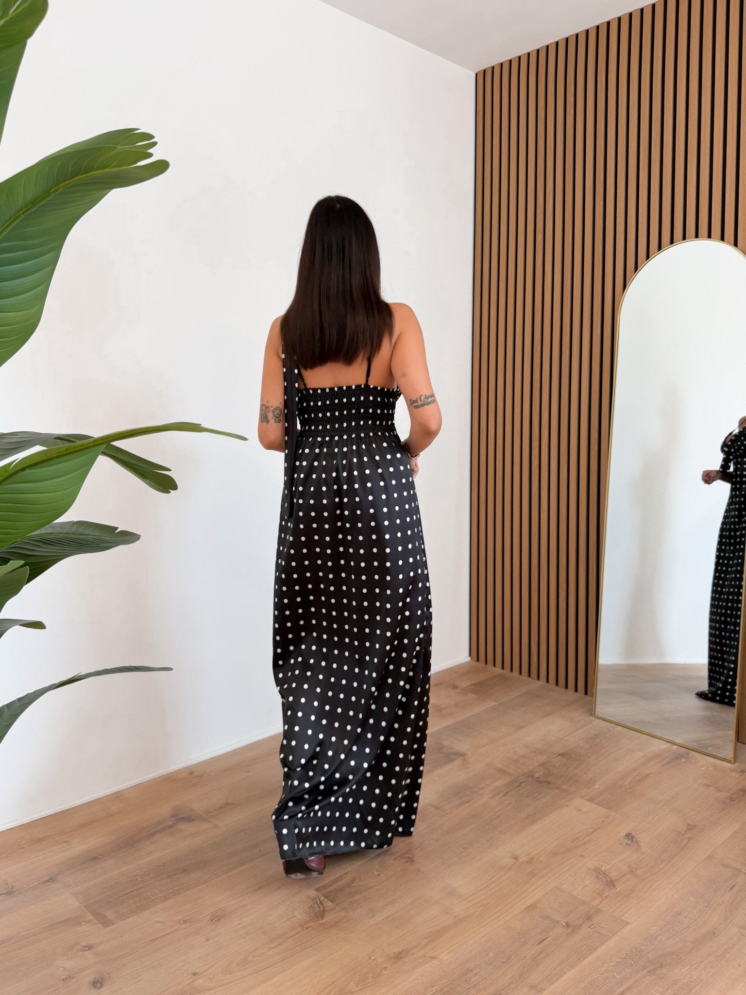 Abito Dalia - Pois Nero - SAINTH