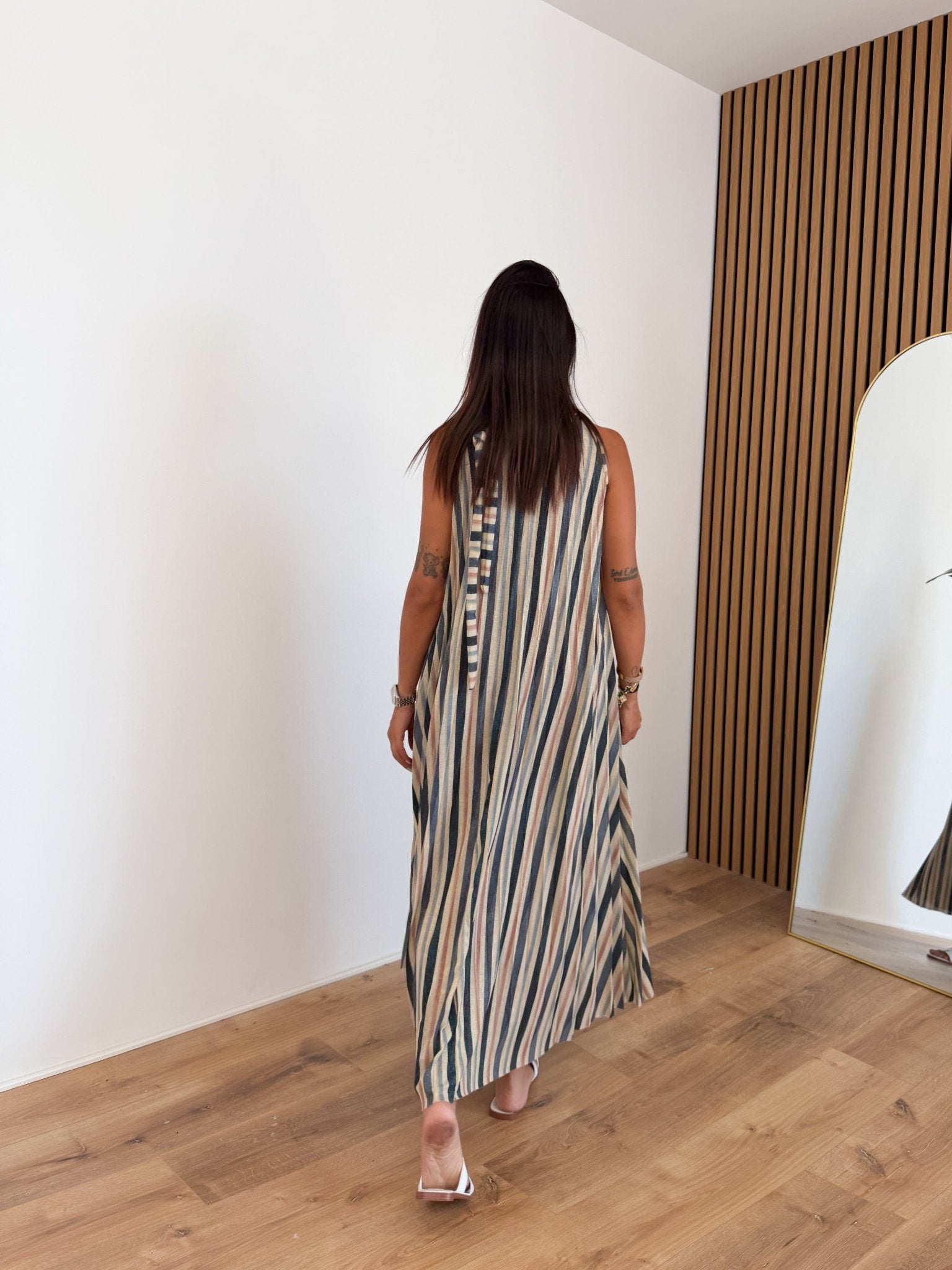 Abito Ventaglio - Beige Ottanio - SAINTH