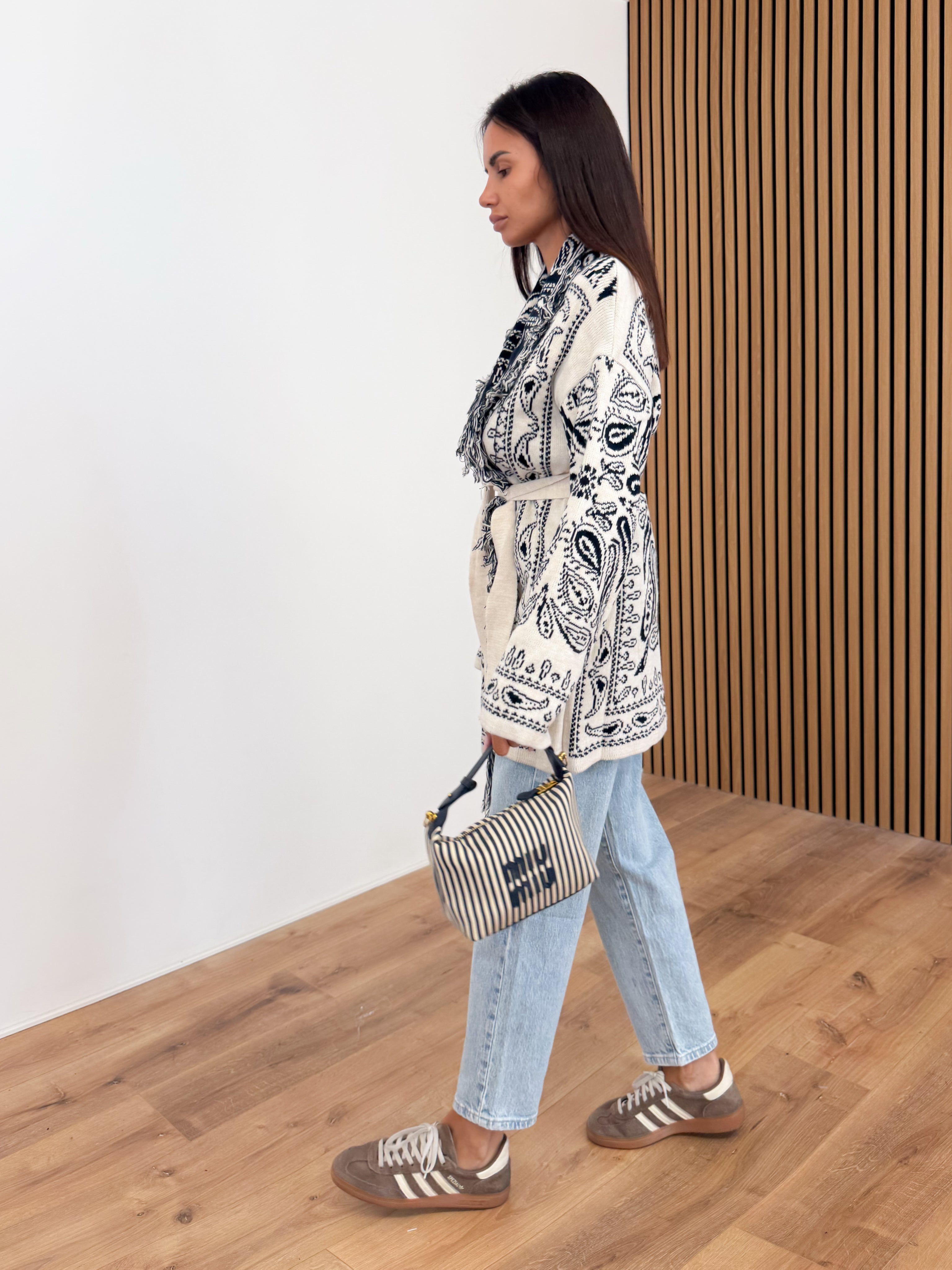 Cardigan Azteco - Panna Blu