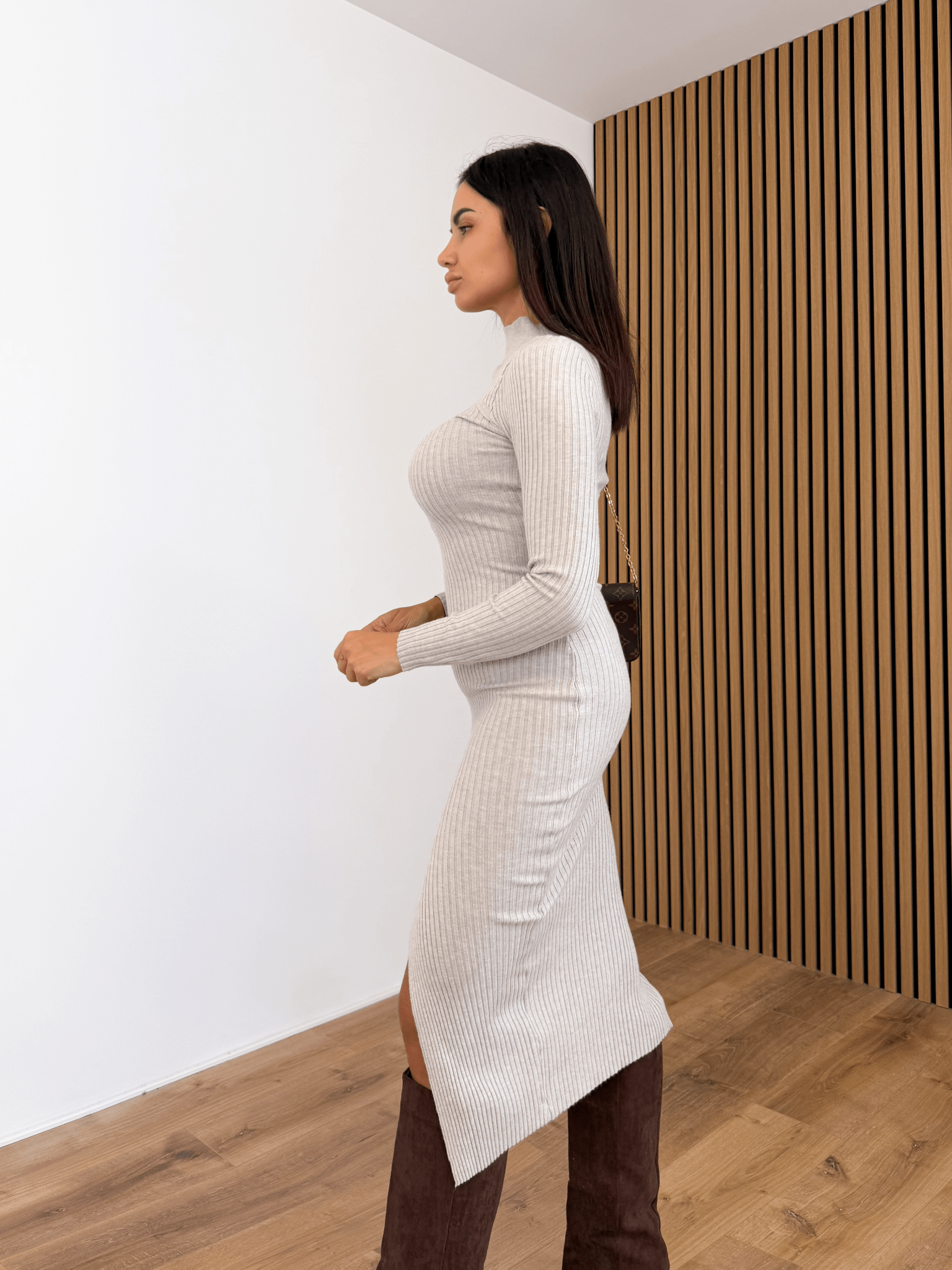 Pull Abito Décolleté - Beige - SAINTH