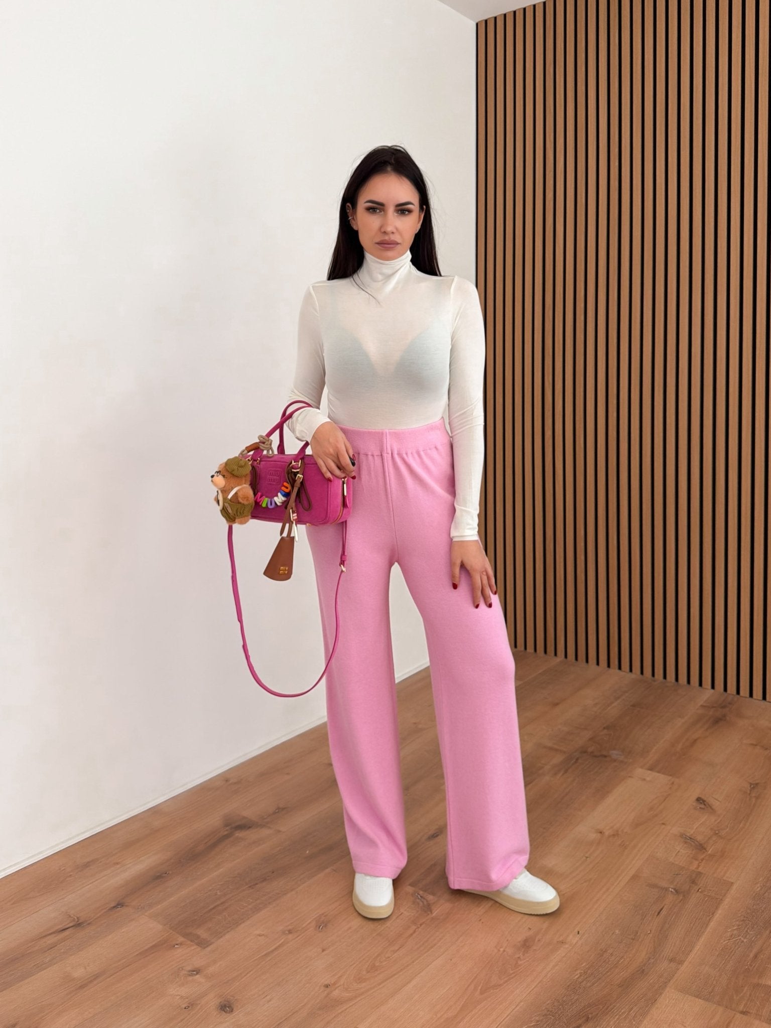 Pantalone In Maglia - Rosa - SAINTH