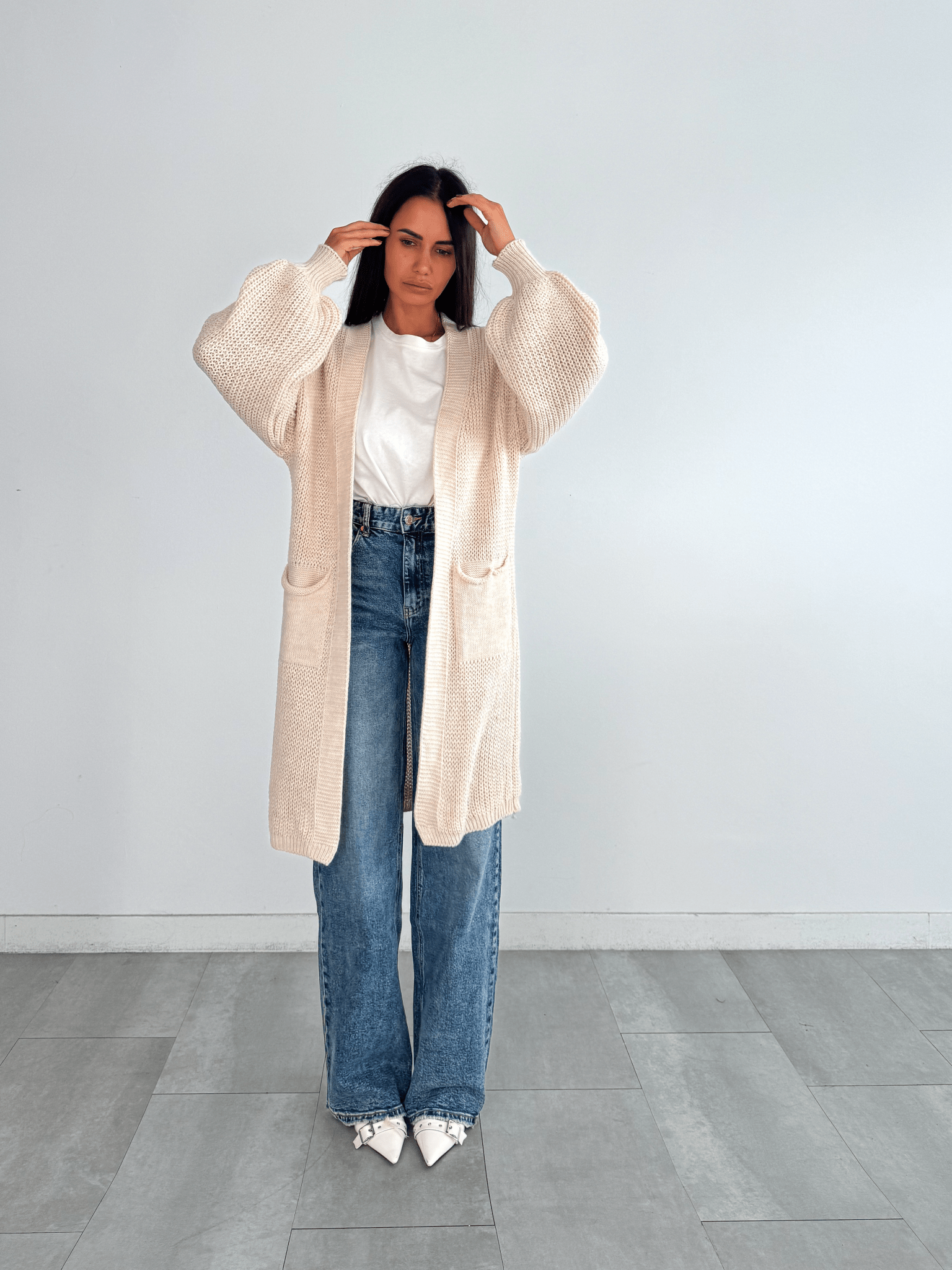 Cardigan Flamingo - Beige - SAINTH