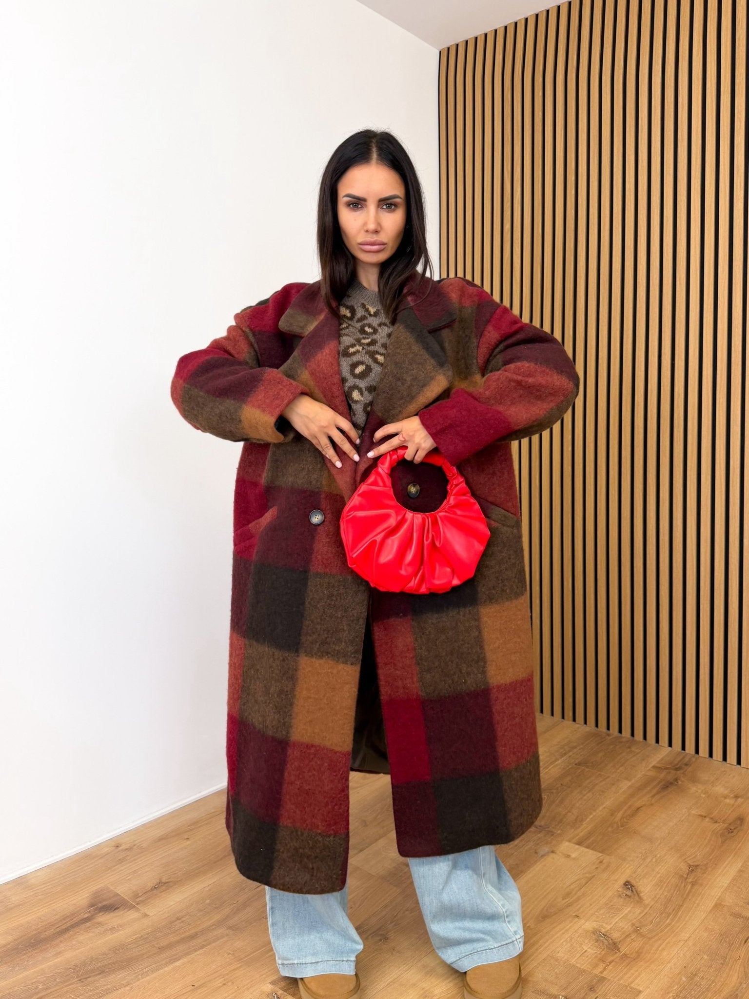 Cappotto Lusso - Bordeaux e Camel - SAINTH