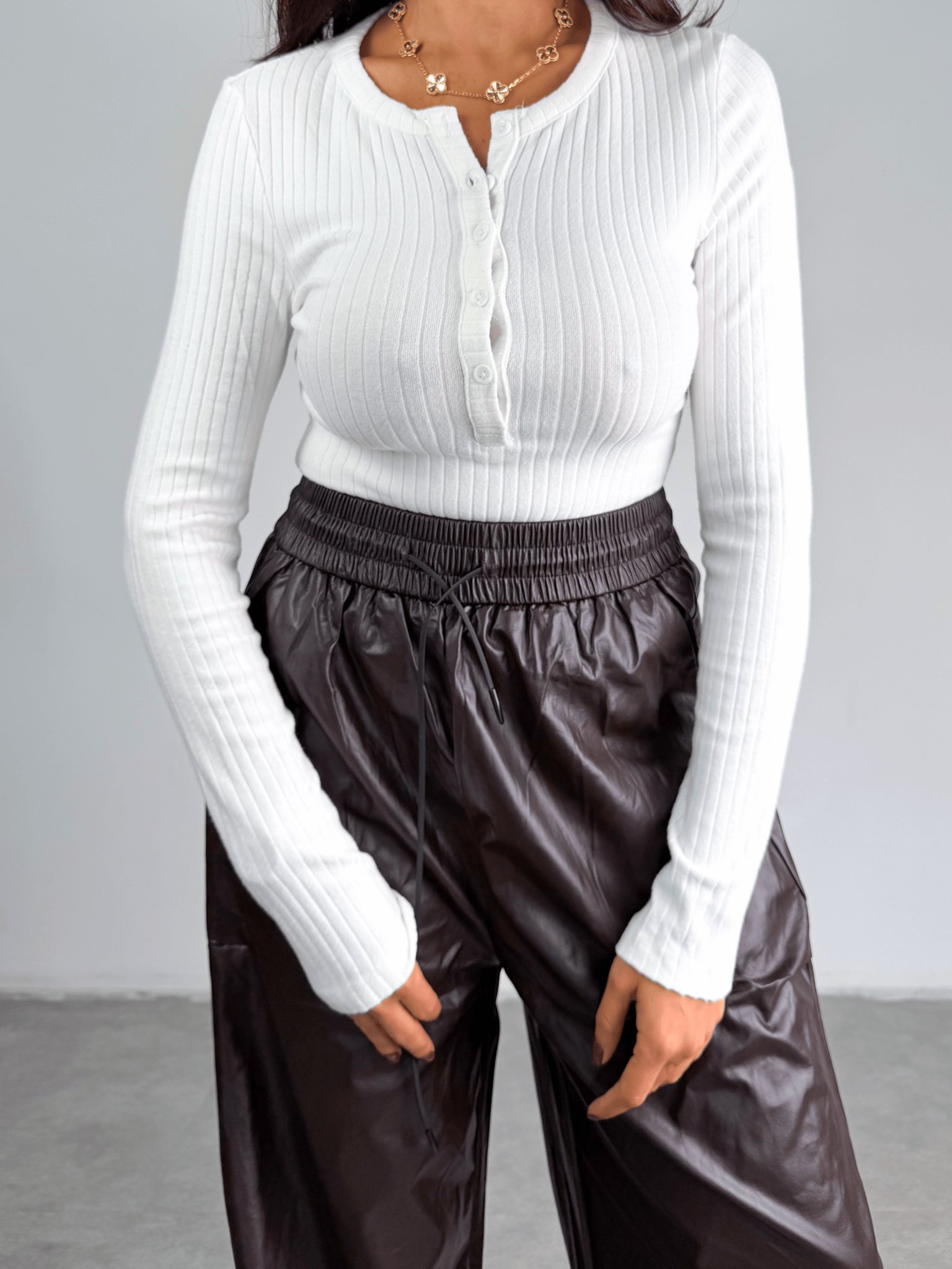 Pantalone Energy Ecopelle - Marrone - SAINTH