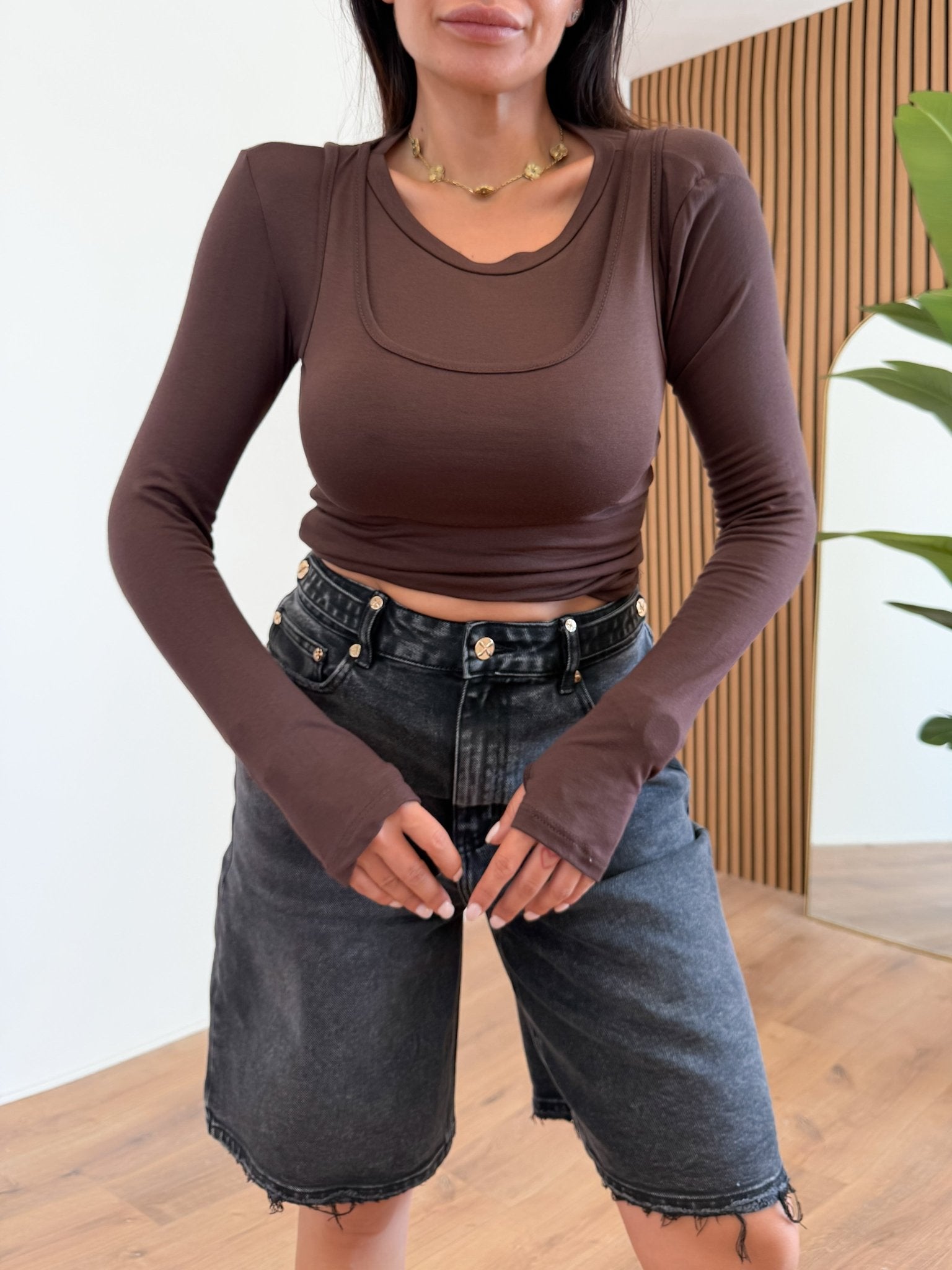 Maglia Ella - Marrone - SAINTH