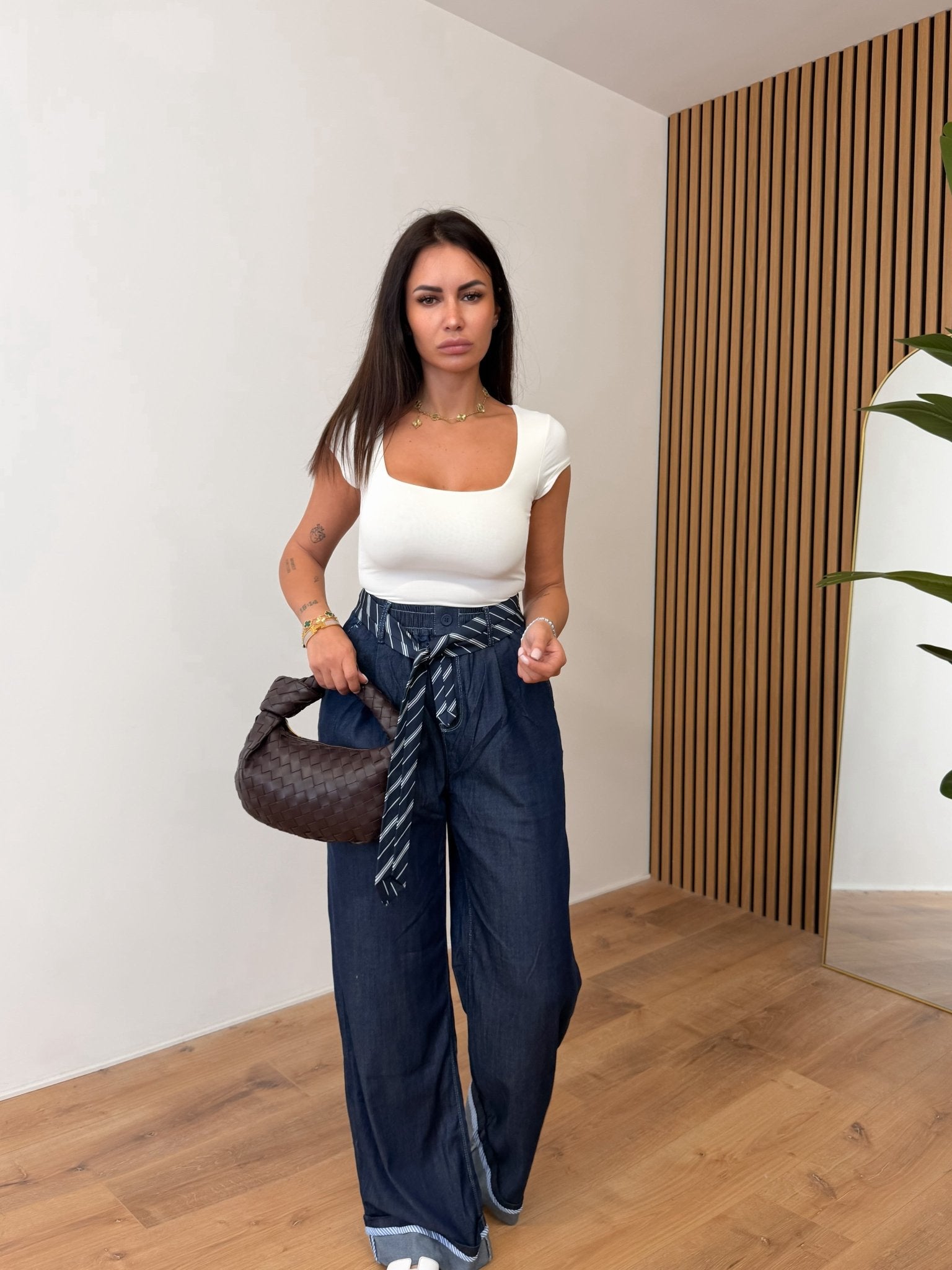 Pantalone F32663 - Denim Scuro - SAINTH